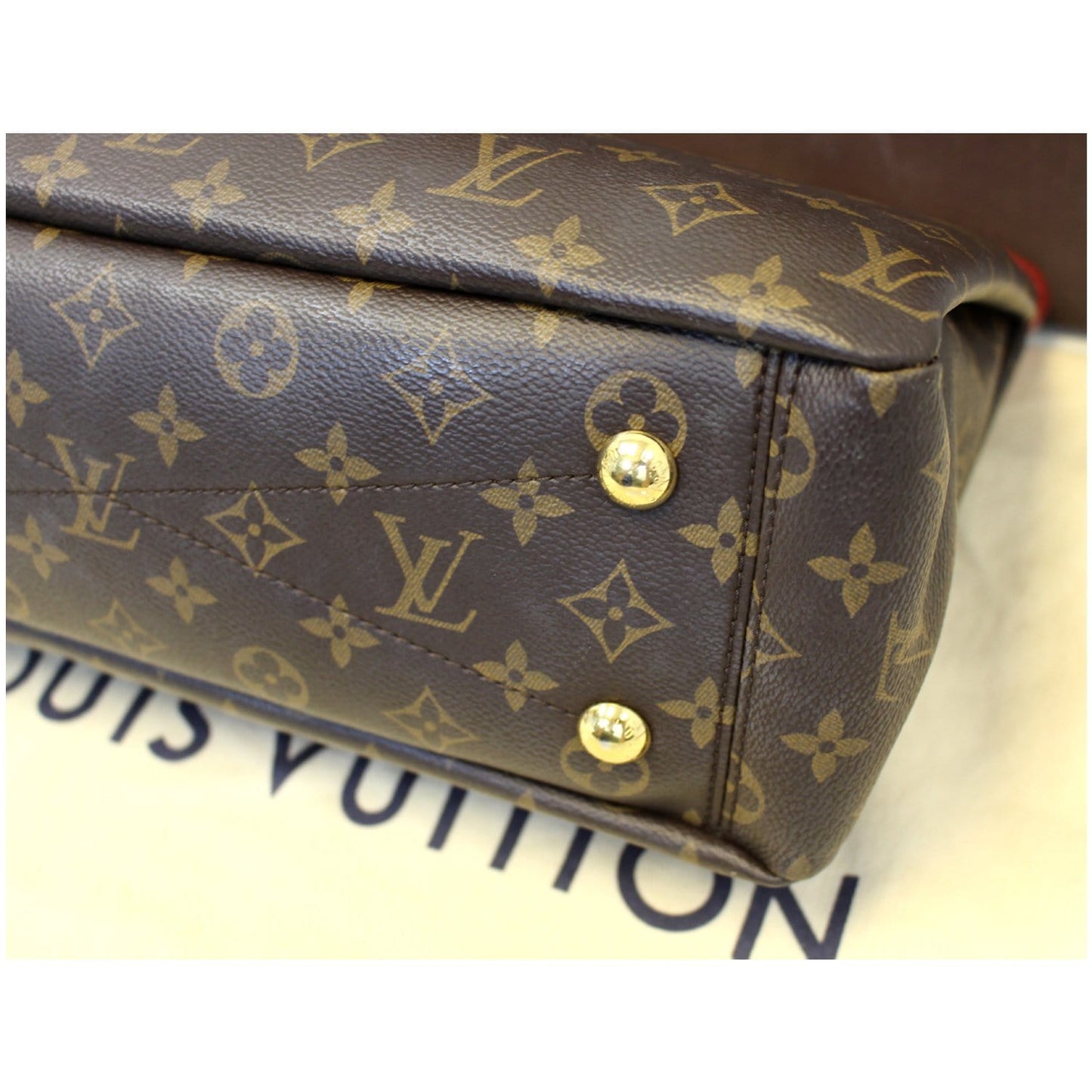 LOUIS VUITTON Pallas Chain Shopper Bag Monogram Canvas Cherry - 15% OFF