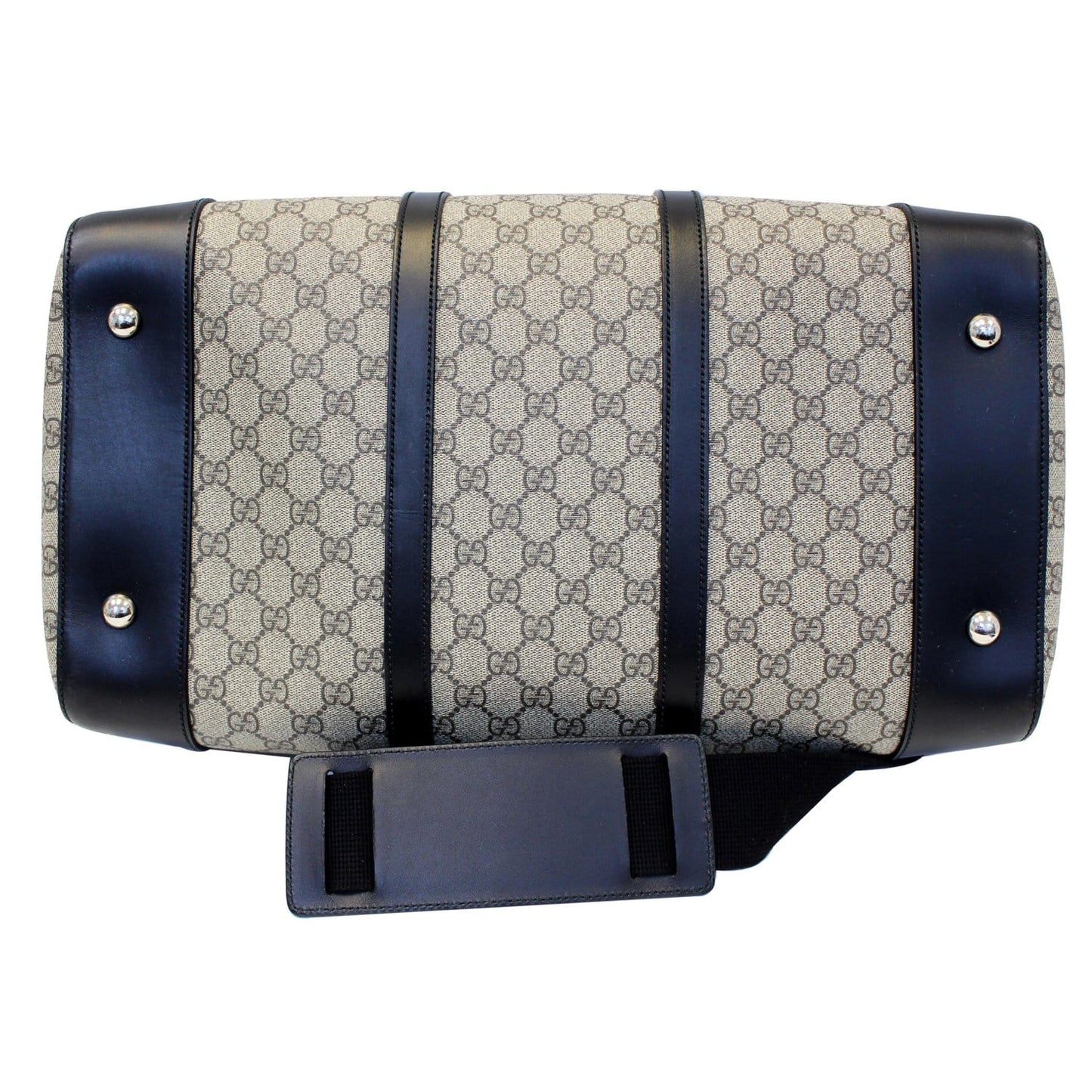 GUCCI GG Supreme Duffle Travel Bag Beige/Black