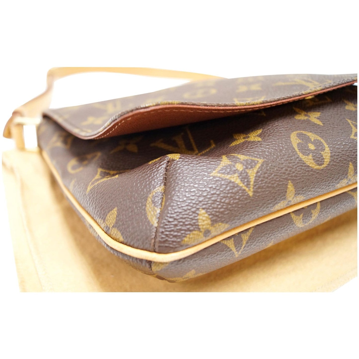 LOUIS VUITTON Musette Tango Monogram Canvas Short Strap Shoulder Bag Brown