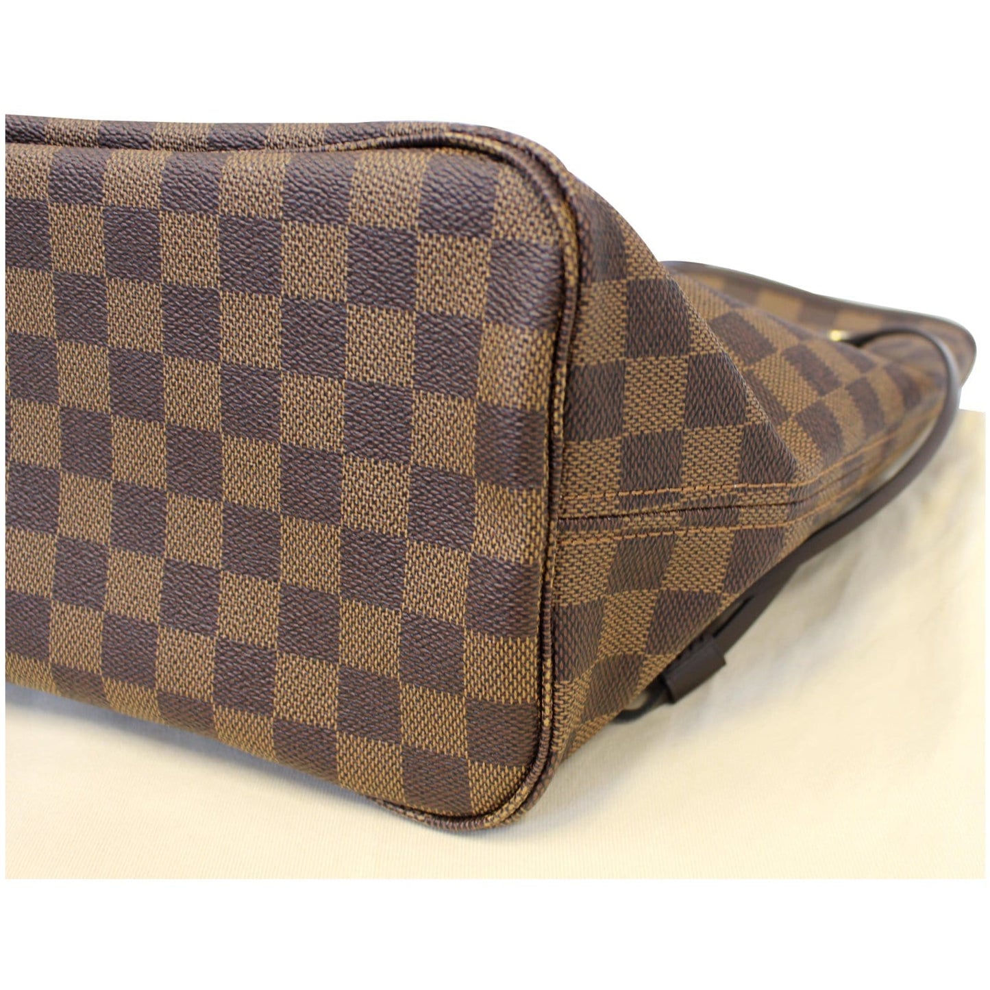 LOUIS VUITTON Neverfull MM Damier Ebene Tote Shoulder Bag Rose Ballerine