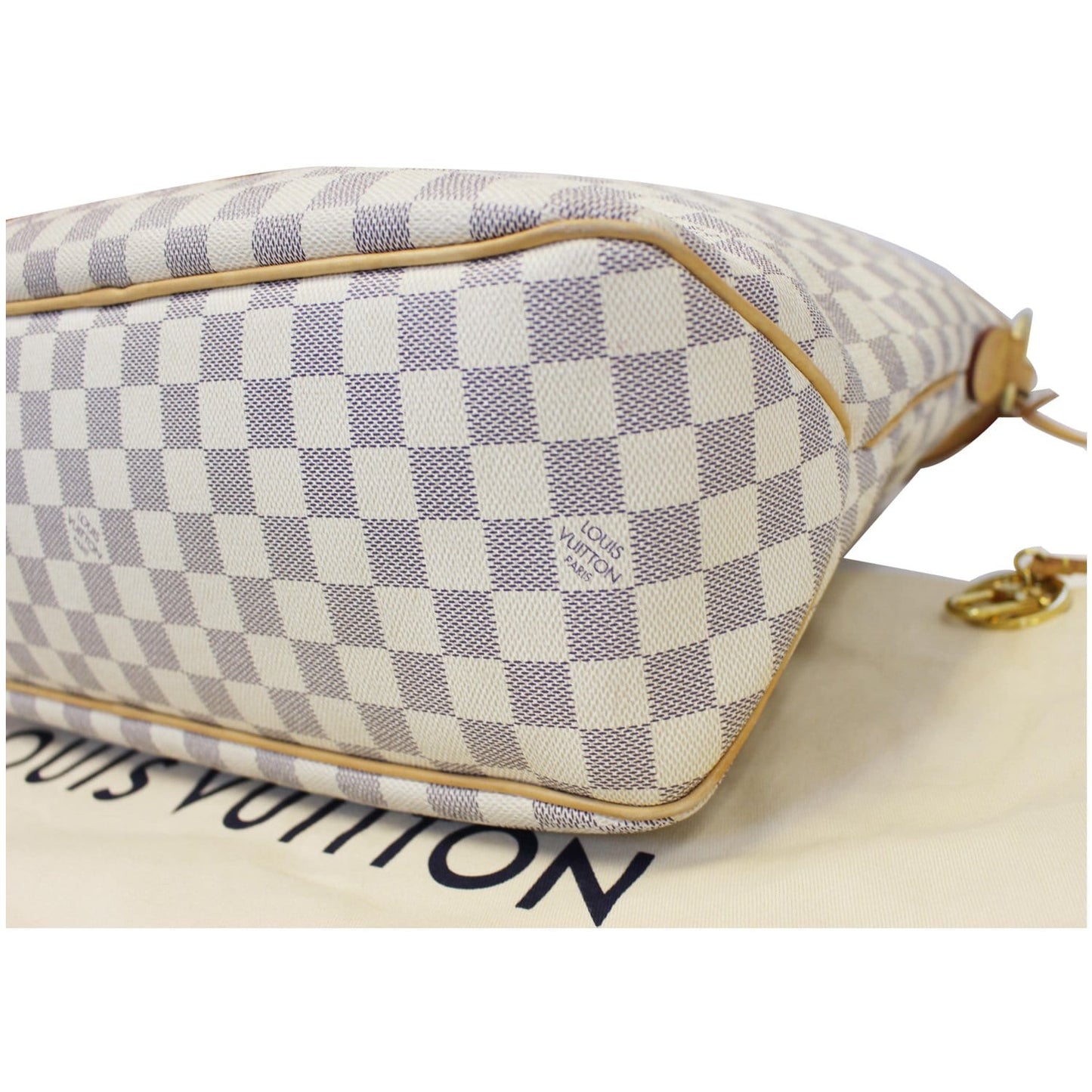 LOUIS VUITTON Delightful MM NM Damier Azur Hobo Shoulder Bag White