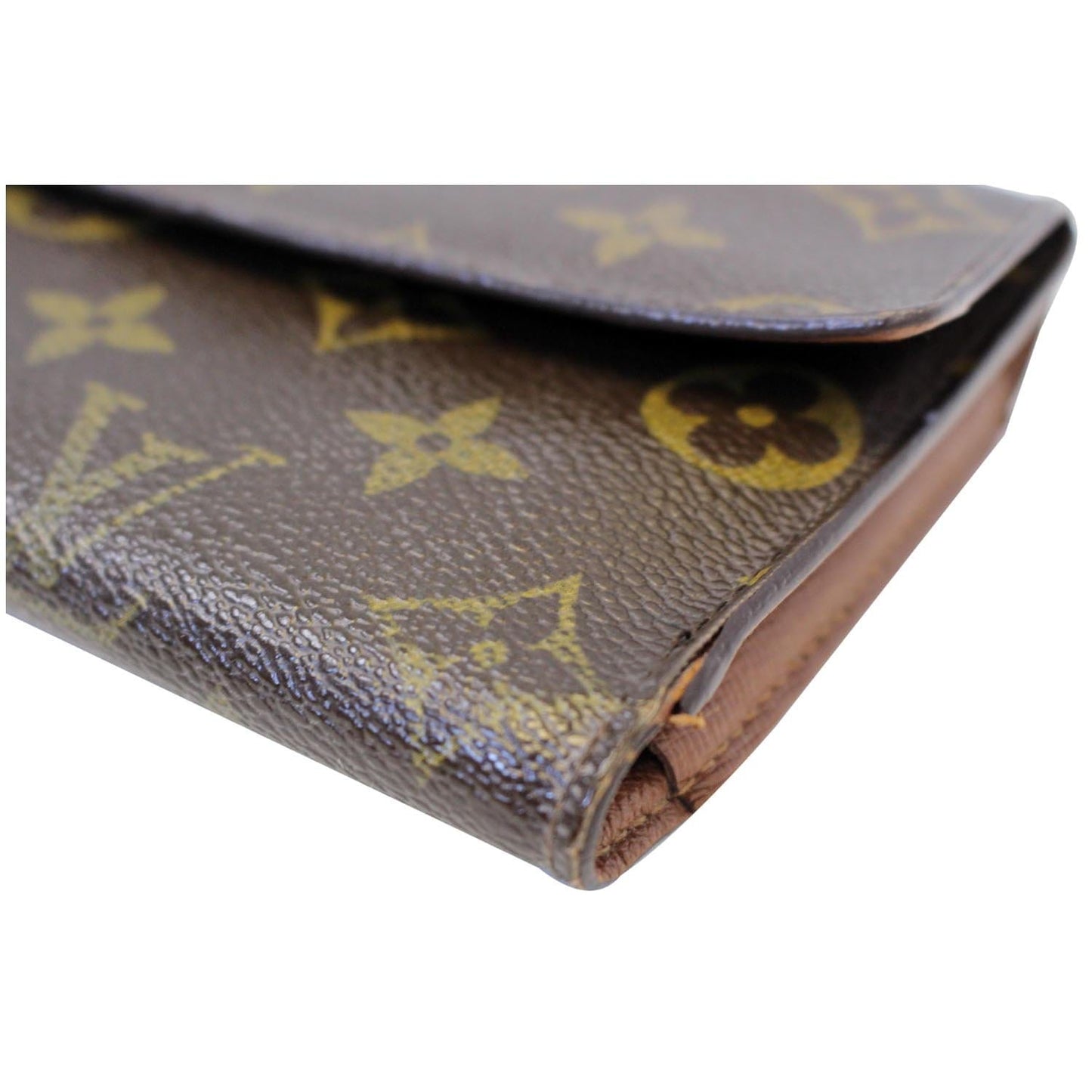 LOUIS VUITTON Porte Tresor International Monogram Canvas Wallet Brown