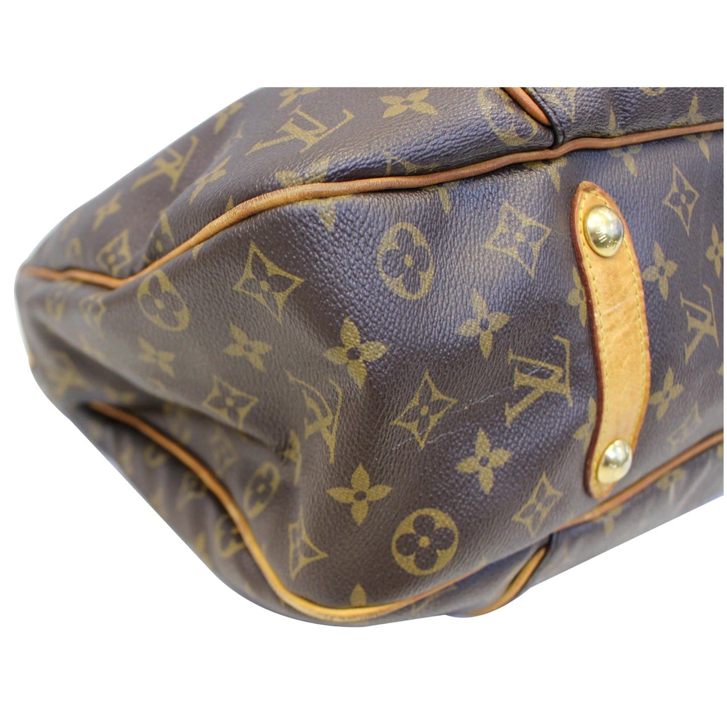 LOUIS VUITTON Galliera GM Monogram Canvas Shoulder Tote Bag Brown