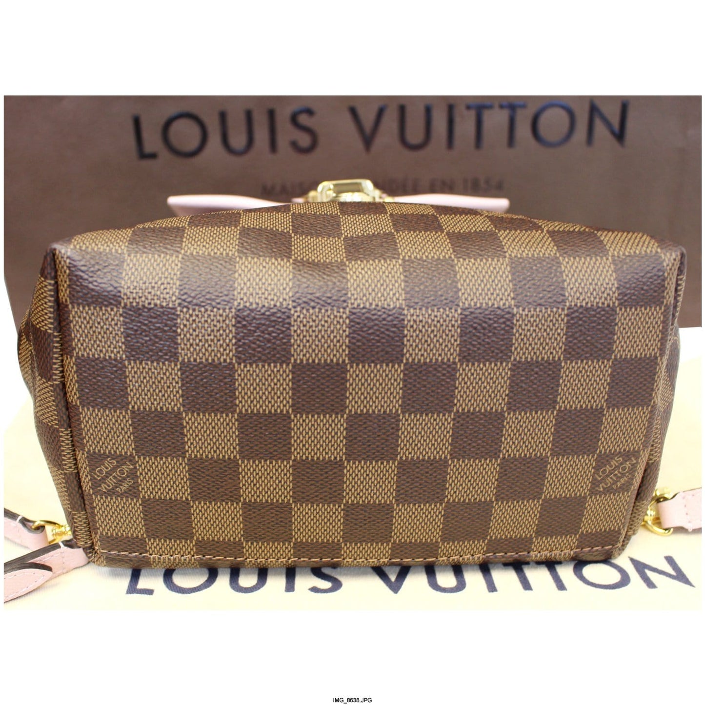 LOUIS VUITTON Clapton Damier Ebene Backpack Bag Magnolia
