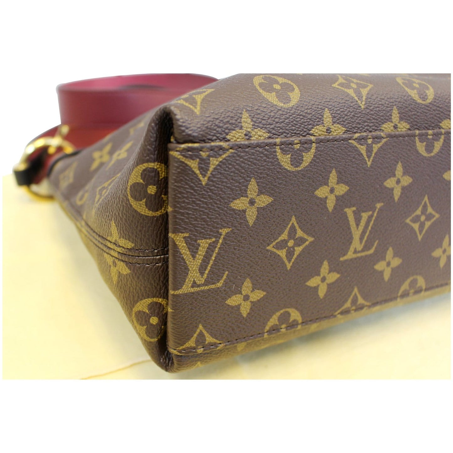 LOUIS VUITTON Tuileries Besace Monogram Canvas Shoulder Bag Rose Bruyere