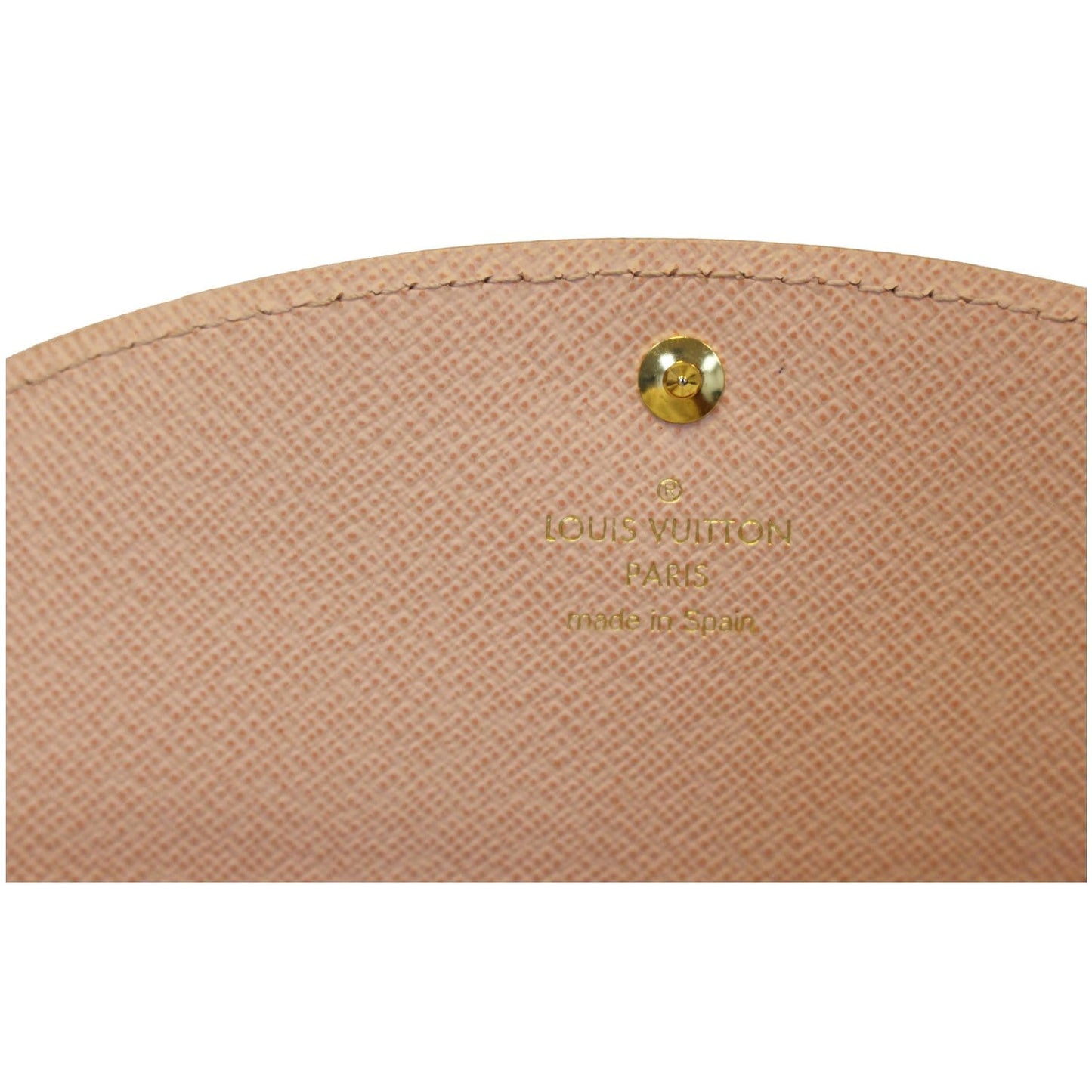 LOUIS VUITTON Caissa Damier Ebene Wallet Rose Ballerine