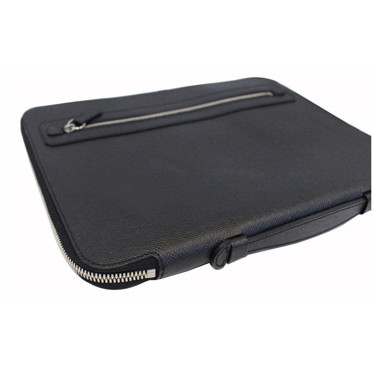 LOUIS VUITTON Vladimir Taiga Leather Document Clutch Bag Grey