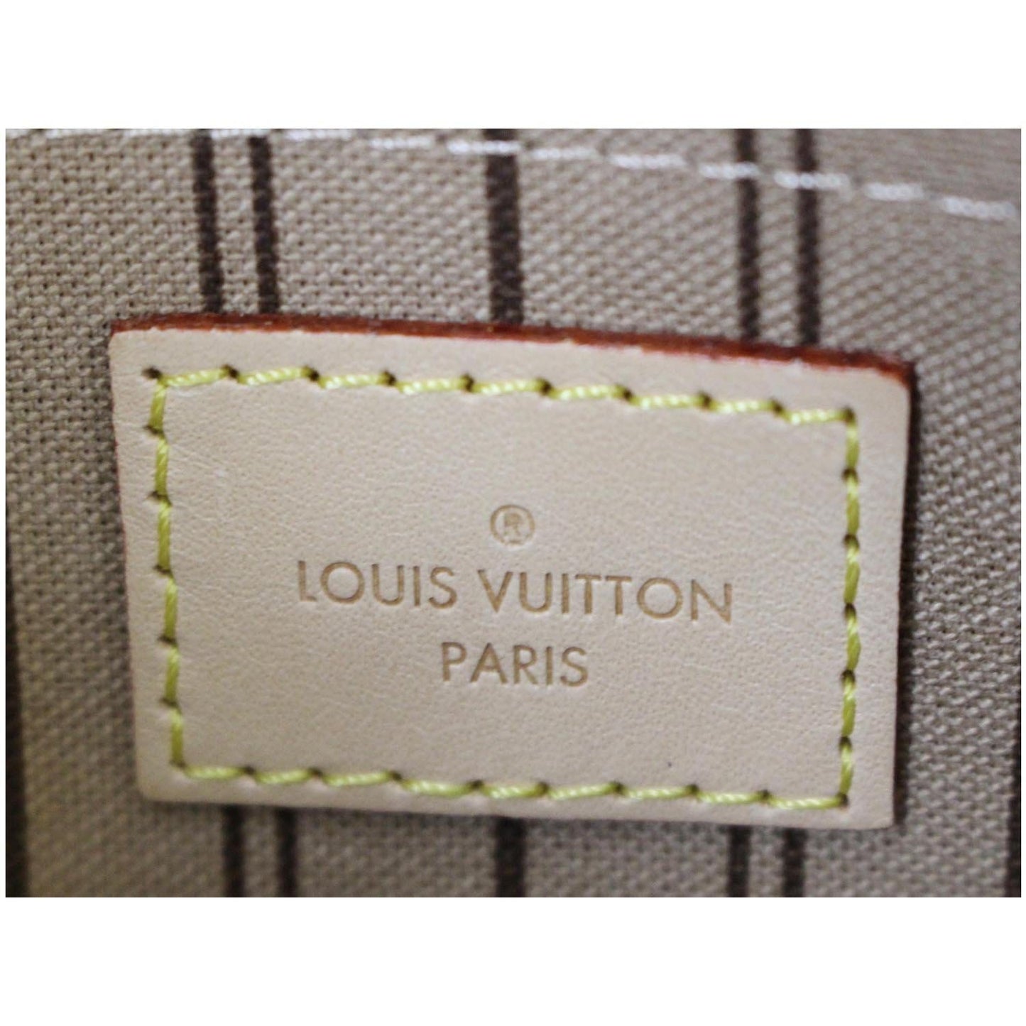 LOUIS VUITTON Pochette Wristlet Pouch Monogram Canvas Neverfull MM Brown