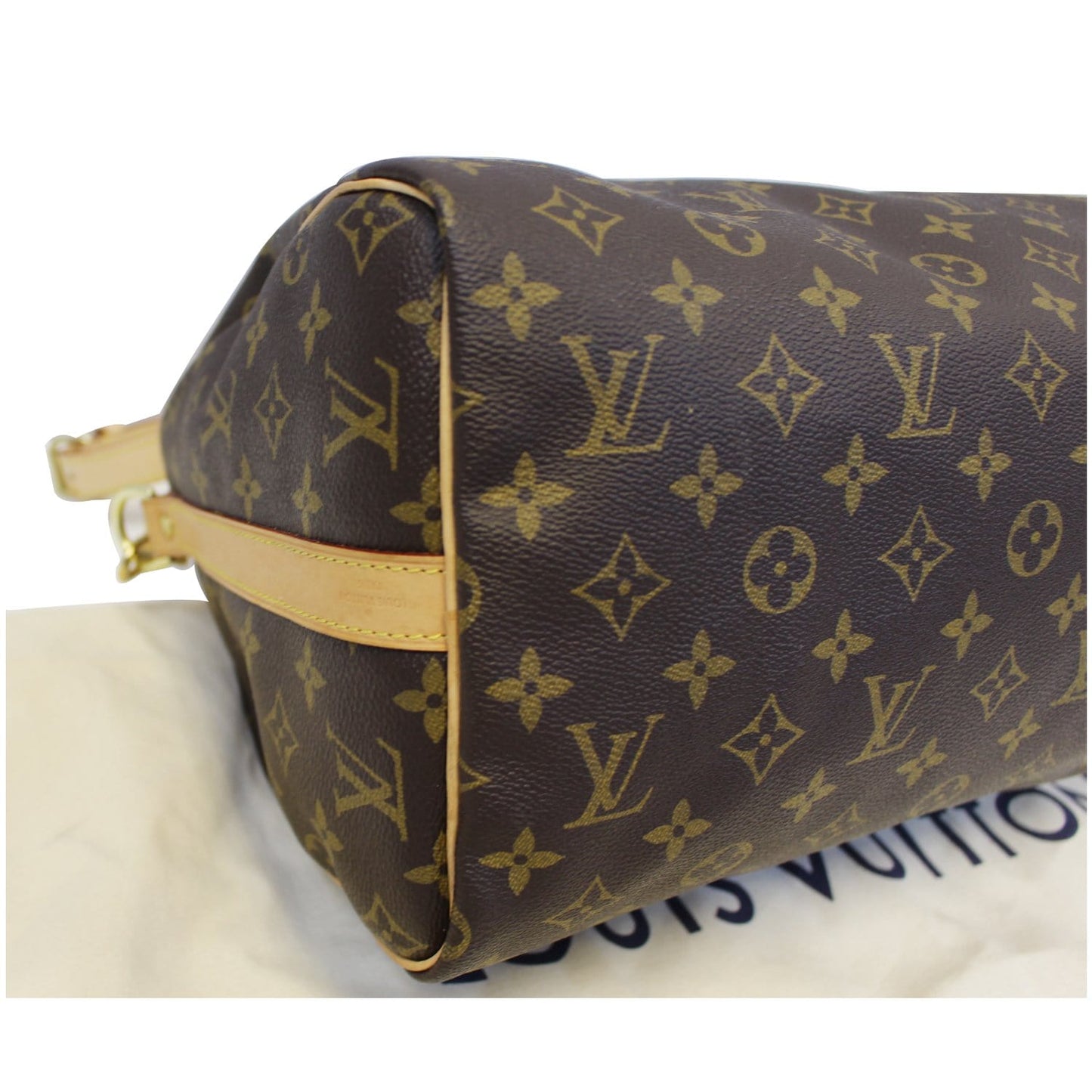 LOUIS VUITTON Speedy 30 Bandouliere Monogram Canvas Shoulder Bag Brown