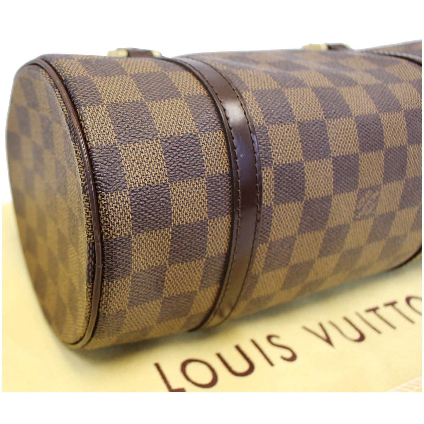 LOUIS VUITTON Papillon 30 Damier Ebene Shoulder Handbag Brown