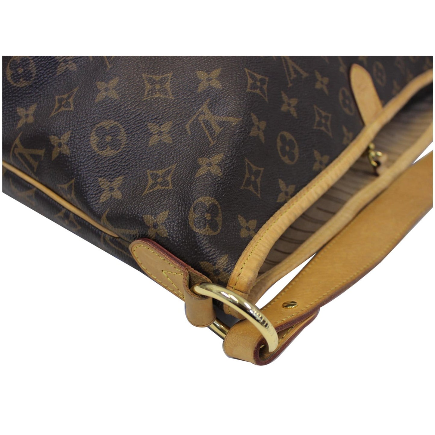 LOUIS VUITTON Delightful MM Monogram Canvas Shoulder Bag Brown