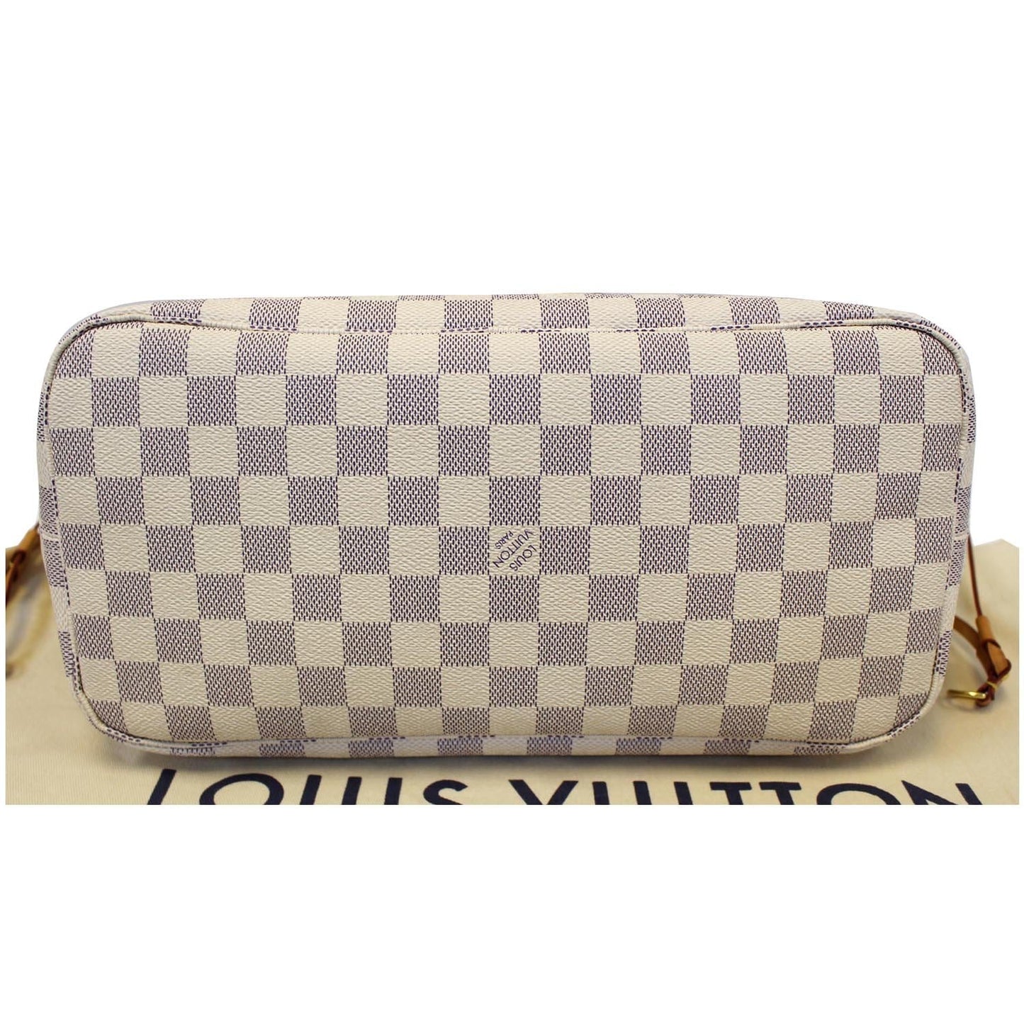 LOUIS VUITTON Neverfull MM Damier Azur Tote Shoulder Bag