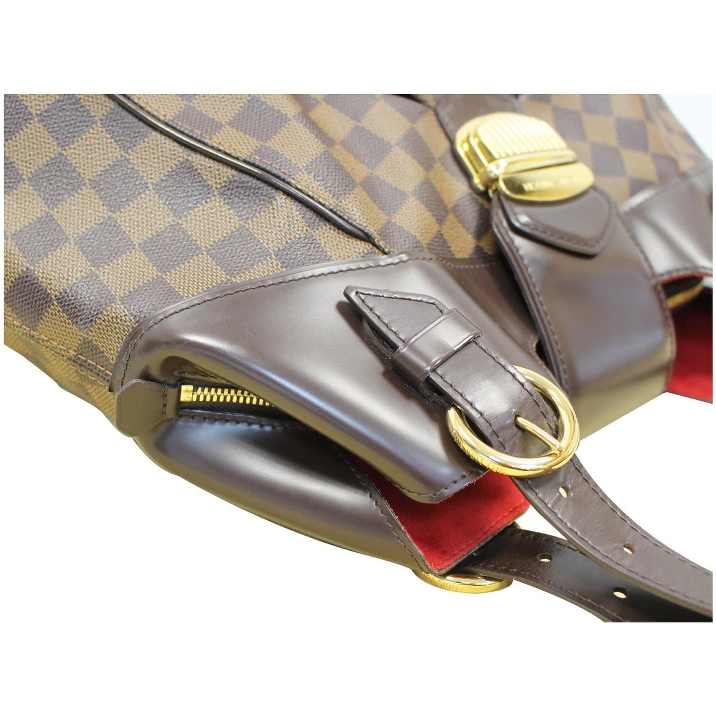 LOUIS VUITTON Sistina GM Damier Ebene Shoulder Bag Brown