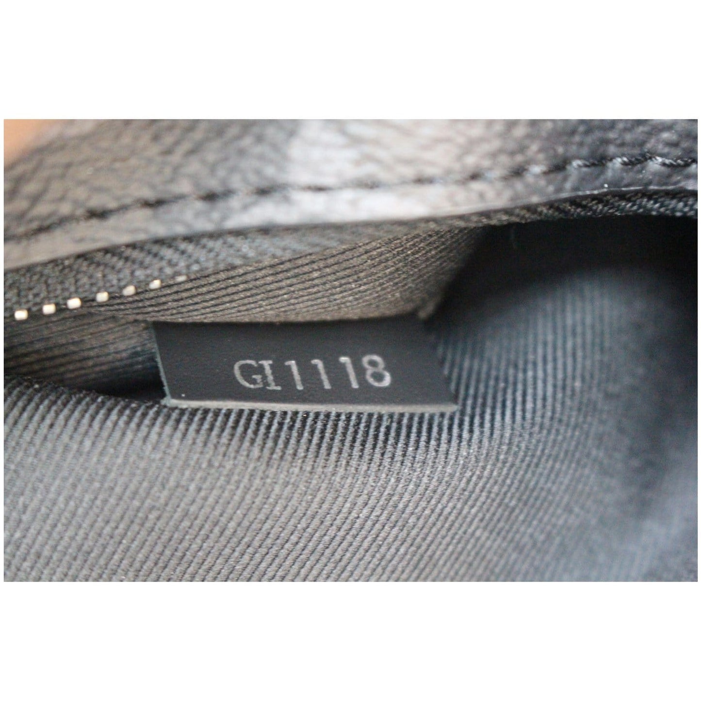 LOUIS VUITTON Pochette Monogram Eclipse Wristlet Black