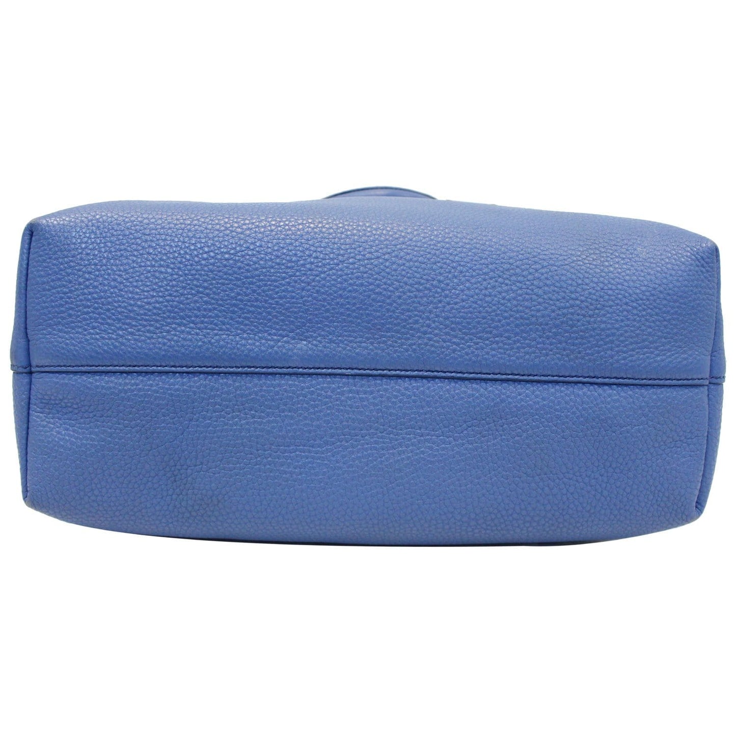 PRADA Vitello Phenix Leather Tote Bag Blue