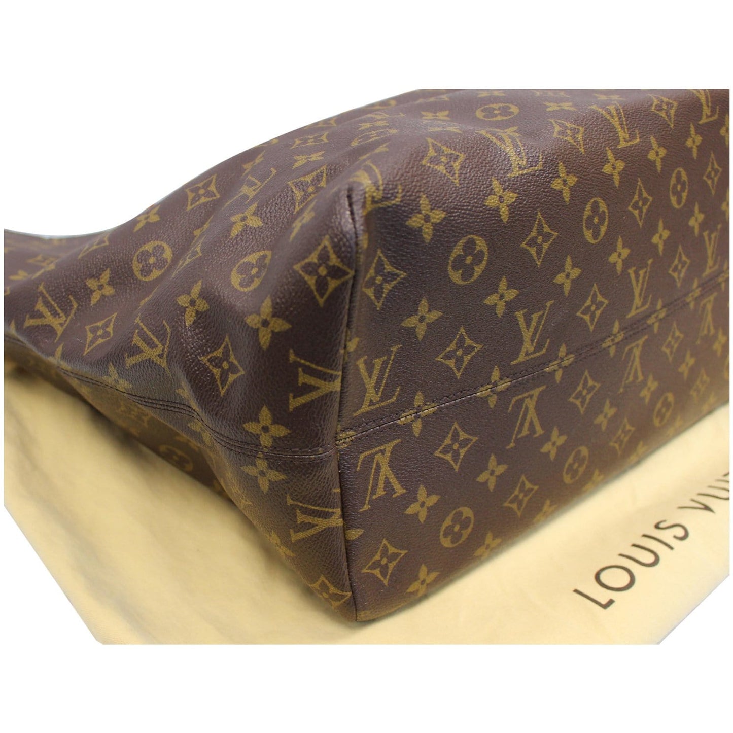 LOUIS VUITTON Raspail GM Monogram Canvas Shoulder Bag Brown