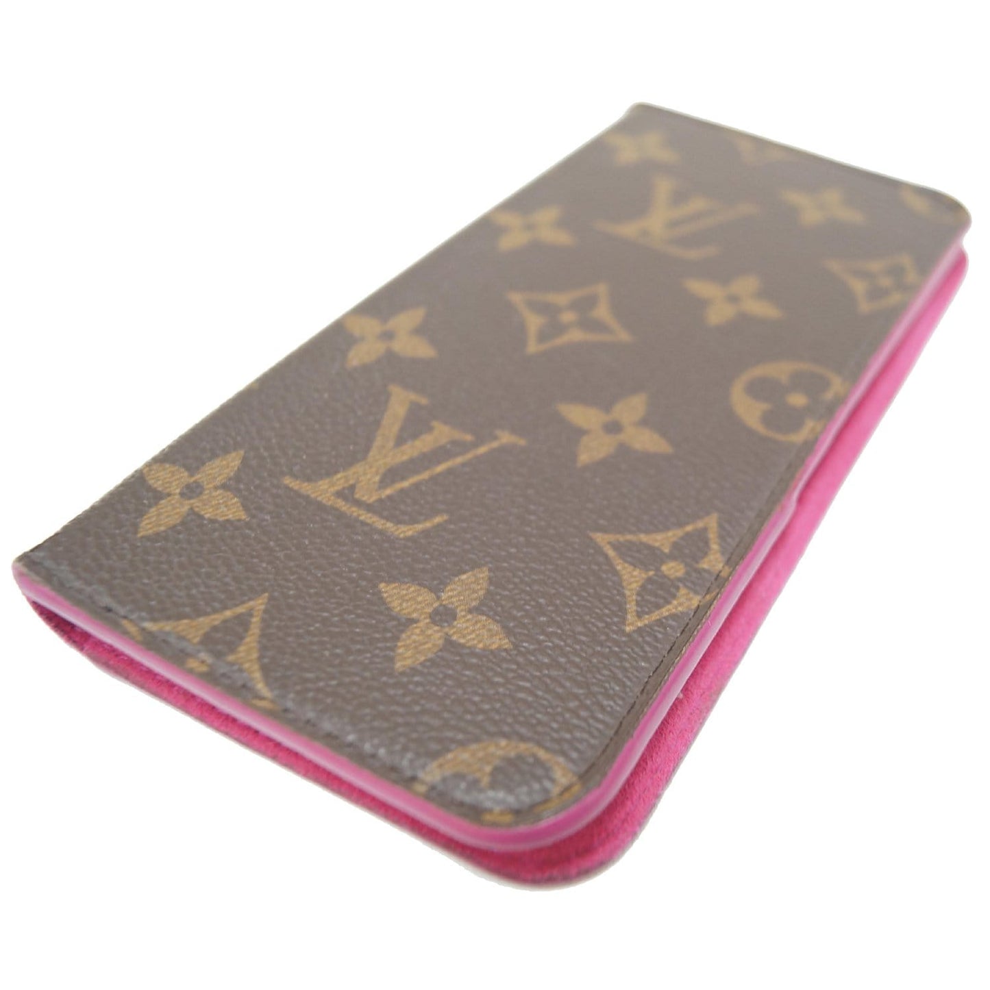 LOUIS VUITTON IPhone 7 Plus Folio Monogram Canvas Phone Case Brown
