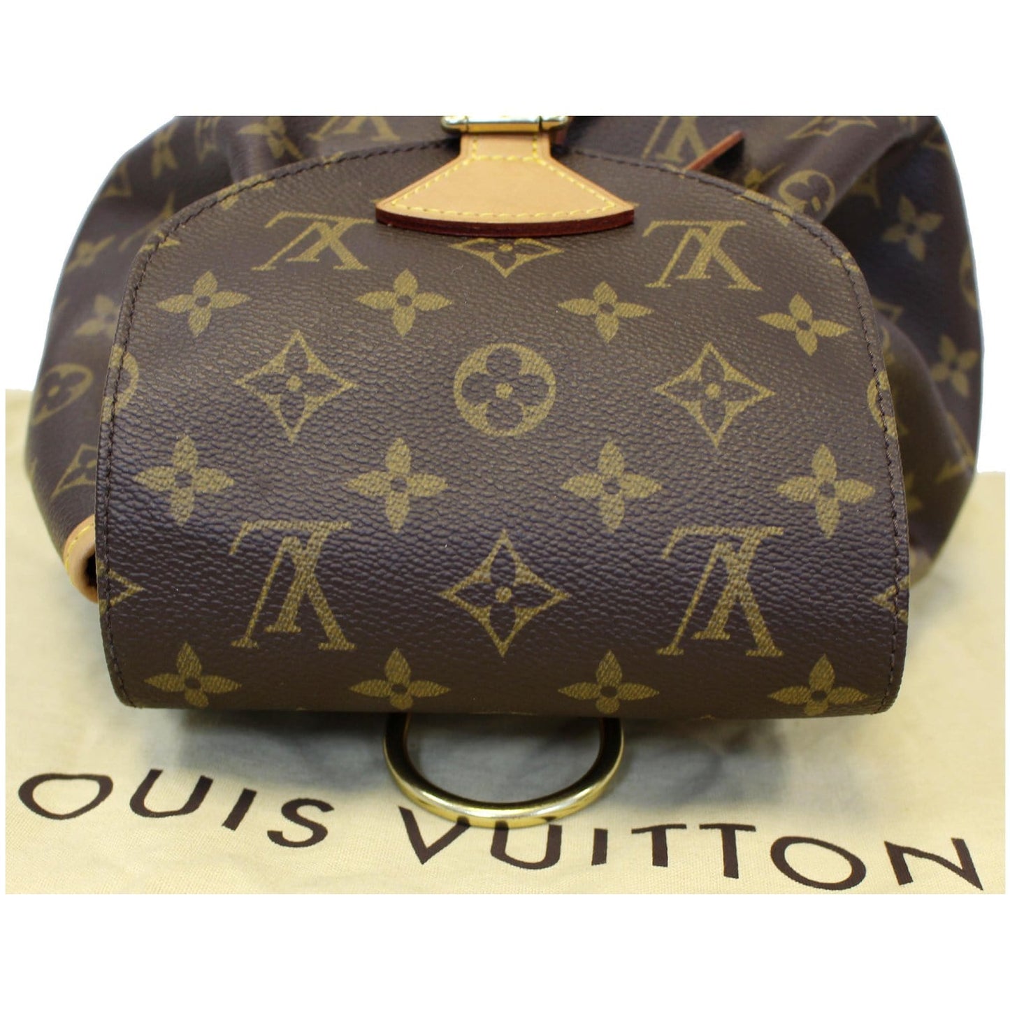 LOUIS VUITTON Montsouris MM Monogram Canvas Backpack Bag Brown