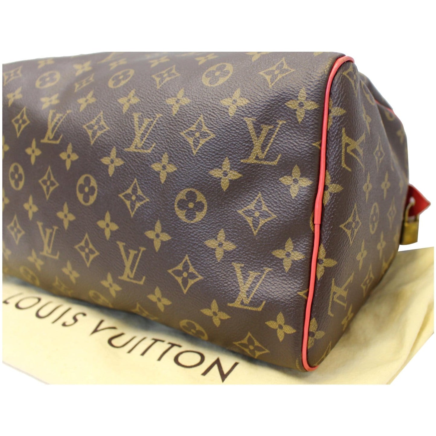 Louis Vuitton Totem Speedy 30 Monogram Canvas Satchel Bag Brown