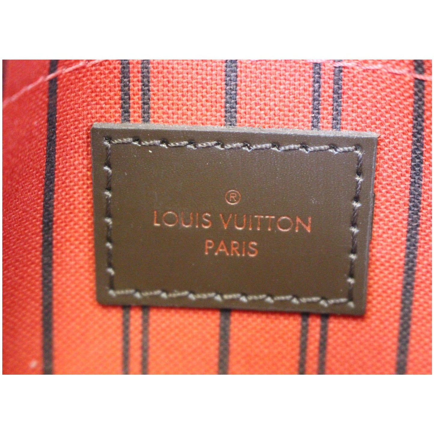 LOUIS VUITTON Pochette Wristlet Pouch Damier Ebene Neverfull MM Brown