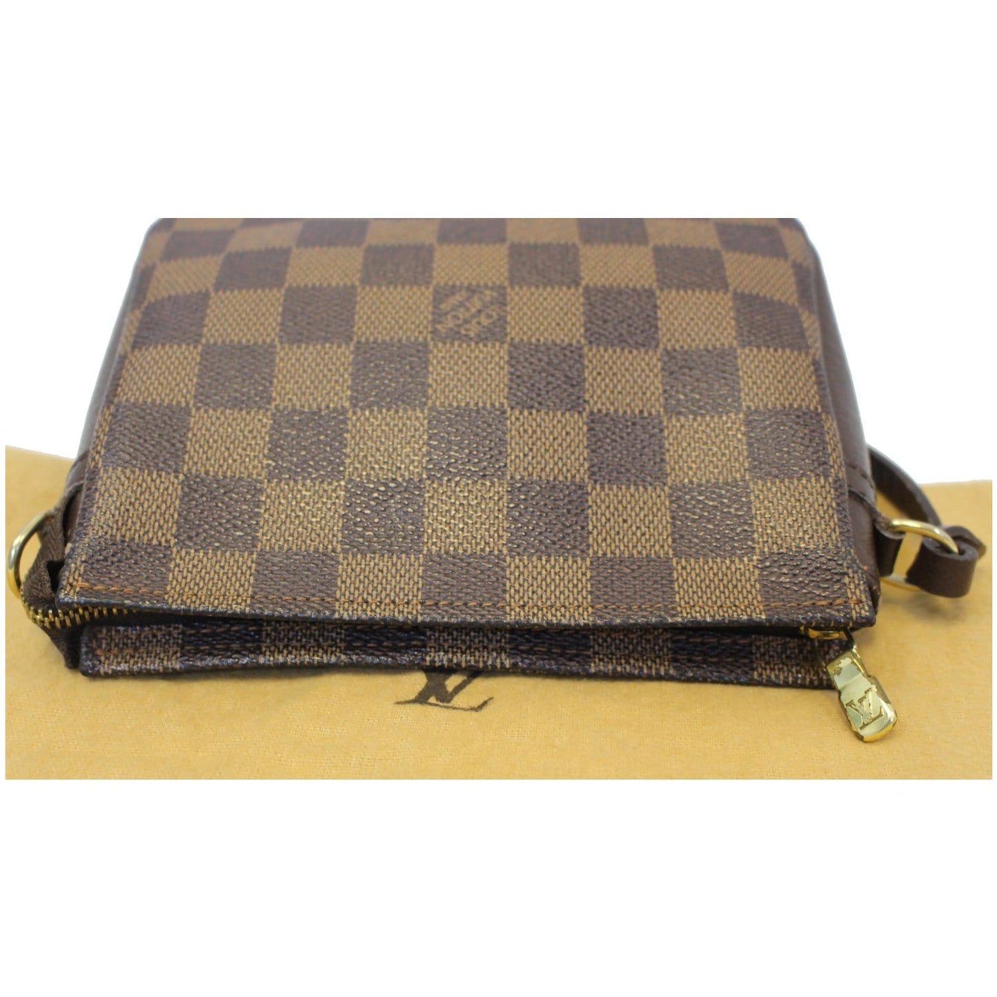 LOUIS VUITTON Truth Damier Ebene Makeup Pouch Bag Brown