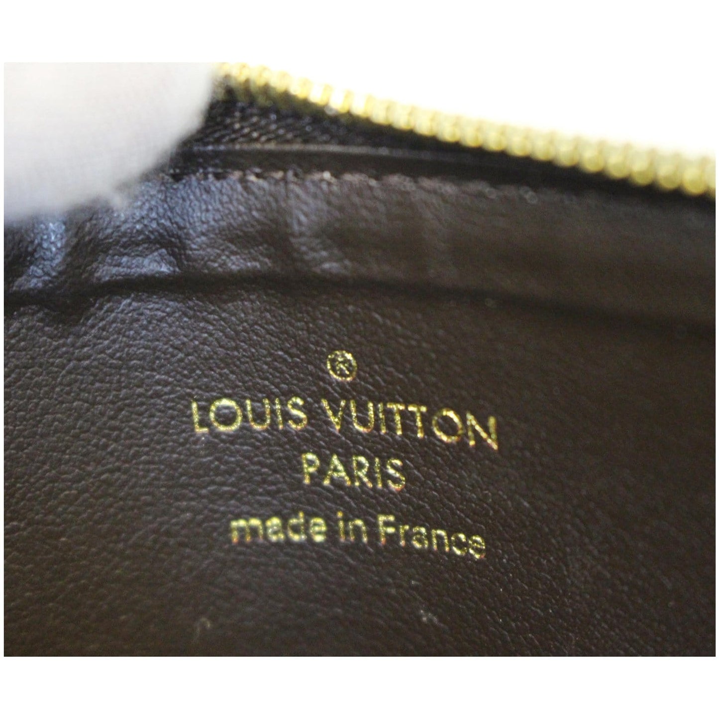 LOUIS VUITTON Felicie Zippered Monogram Canvas Insert Pouch Brown