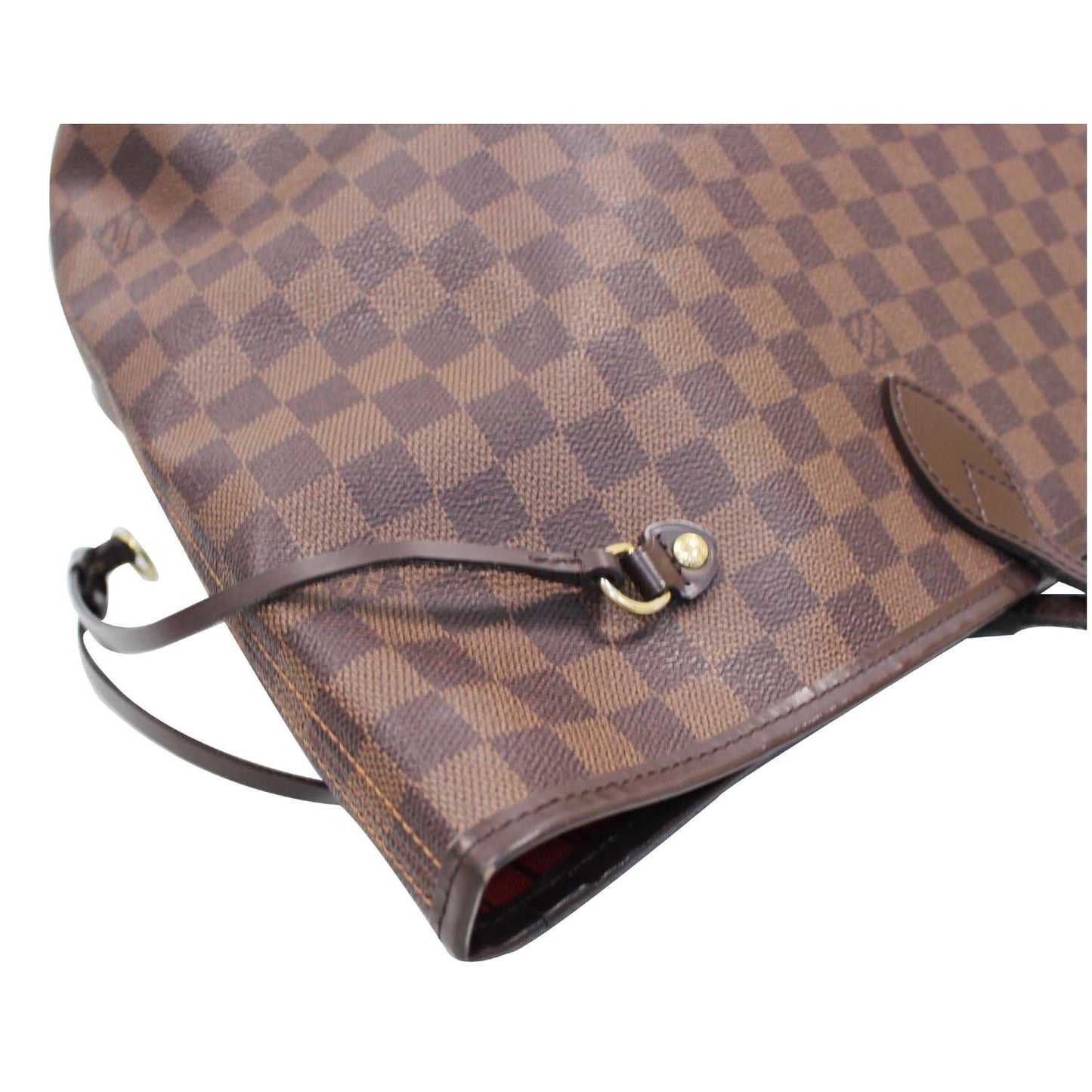 LOUIS VUITTON Neverfull GM Damier Ebene Tote Shoulder Bag Brown