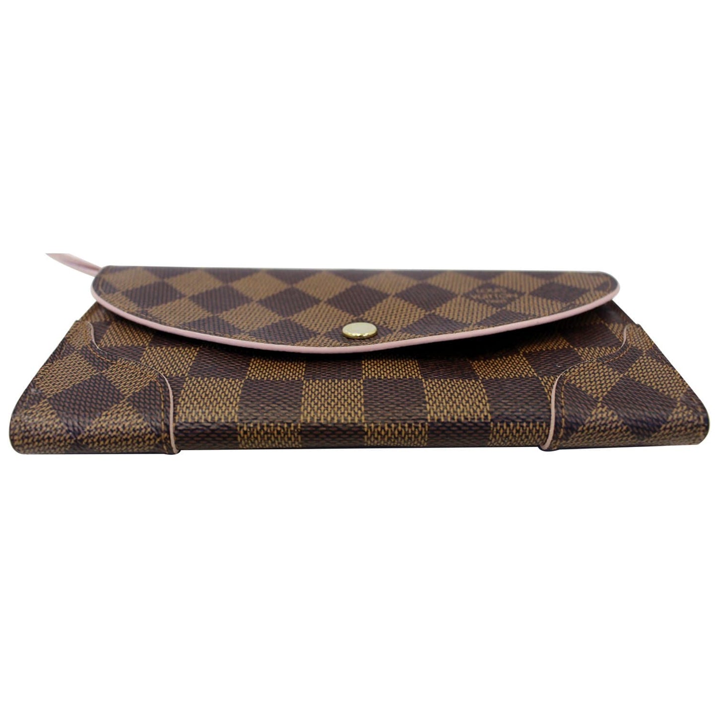 LOUIS VUITTON Caissa Damier Ebene Wallet Rose Ballerine