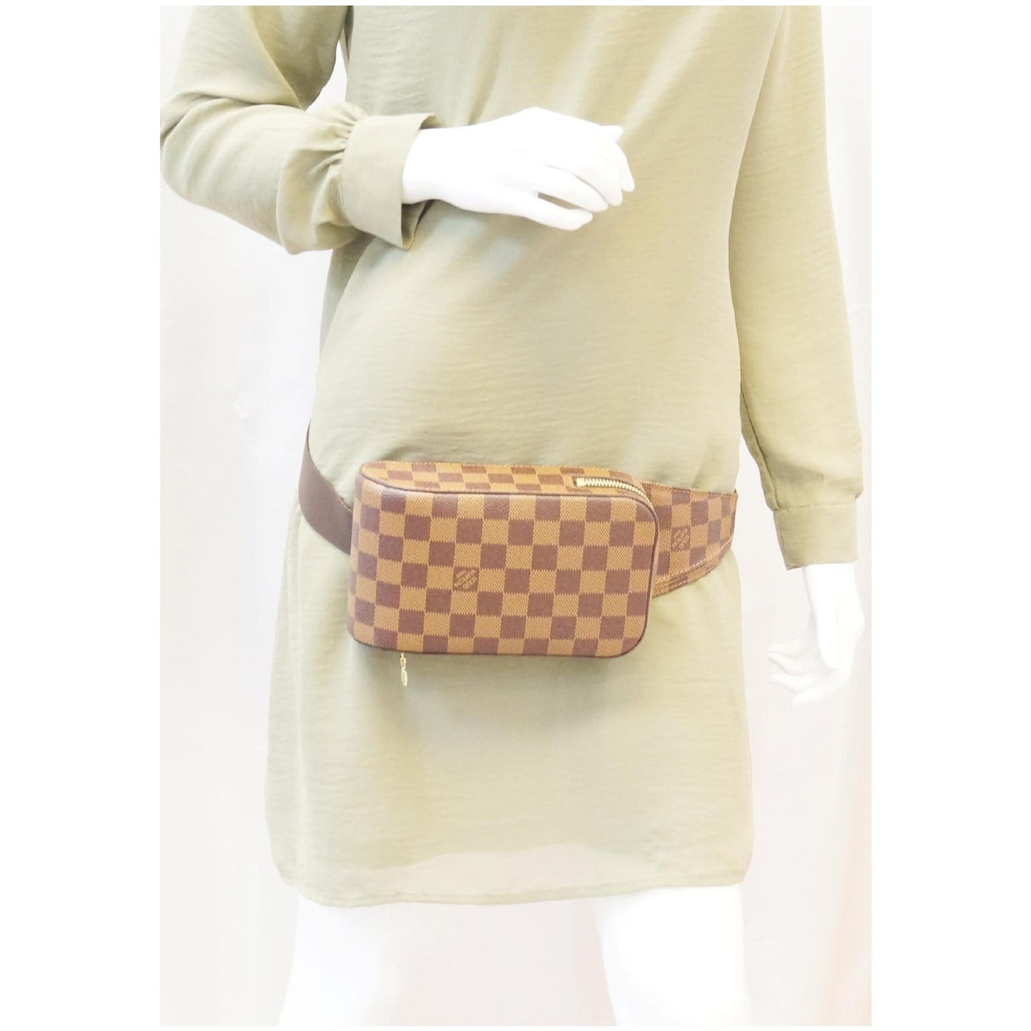 LOUIS VUITTON Geronimos Damier Ebene Hip Bag Brown