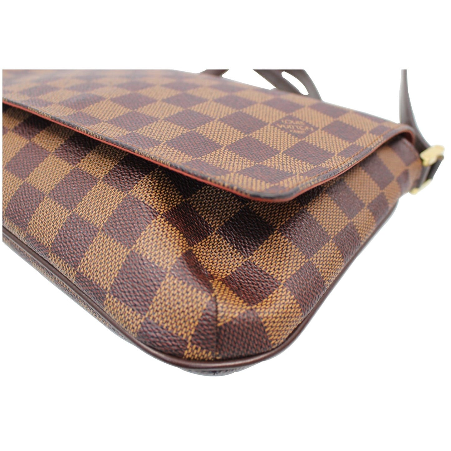 LOUIS VUITTON Musette Tango Long Strap Damier Ebene Crossbody Bag Brown