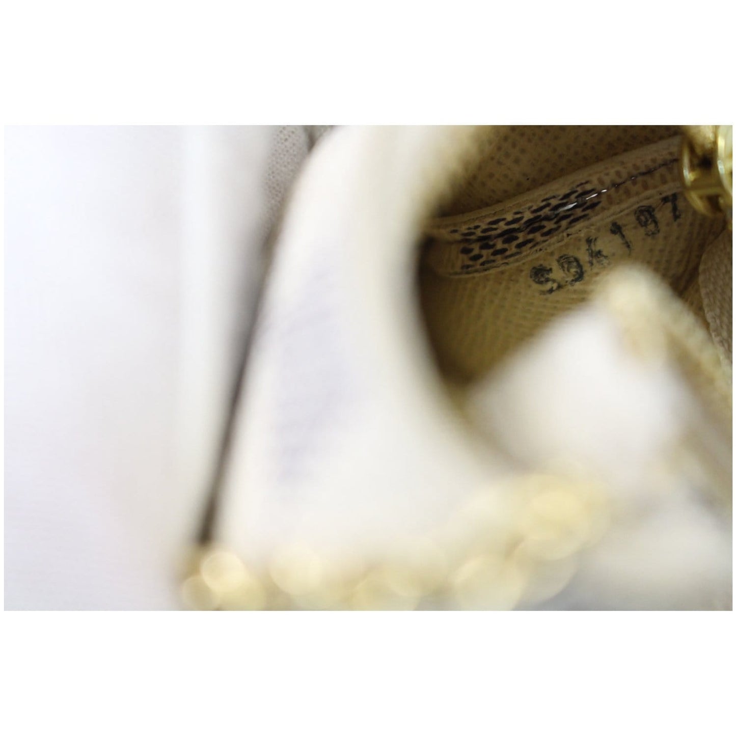 LOUIS VUITTON Key Coin Pouch Damier Azur White