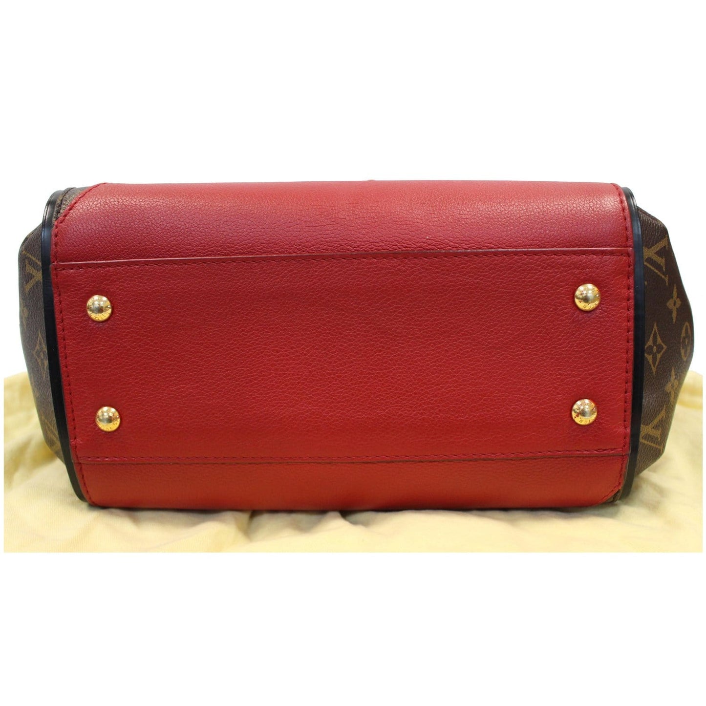 LOUIS VUITTON Kimono Monogram Calfskin Tote Bag Brown/Cerise