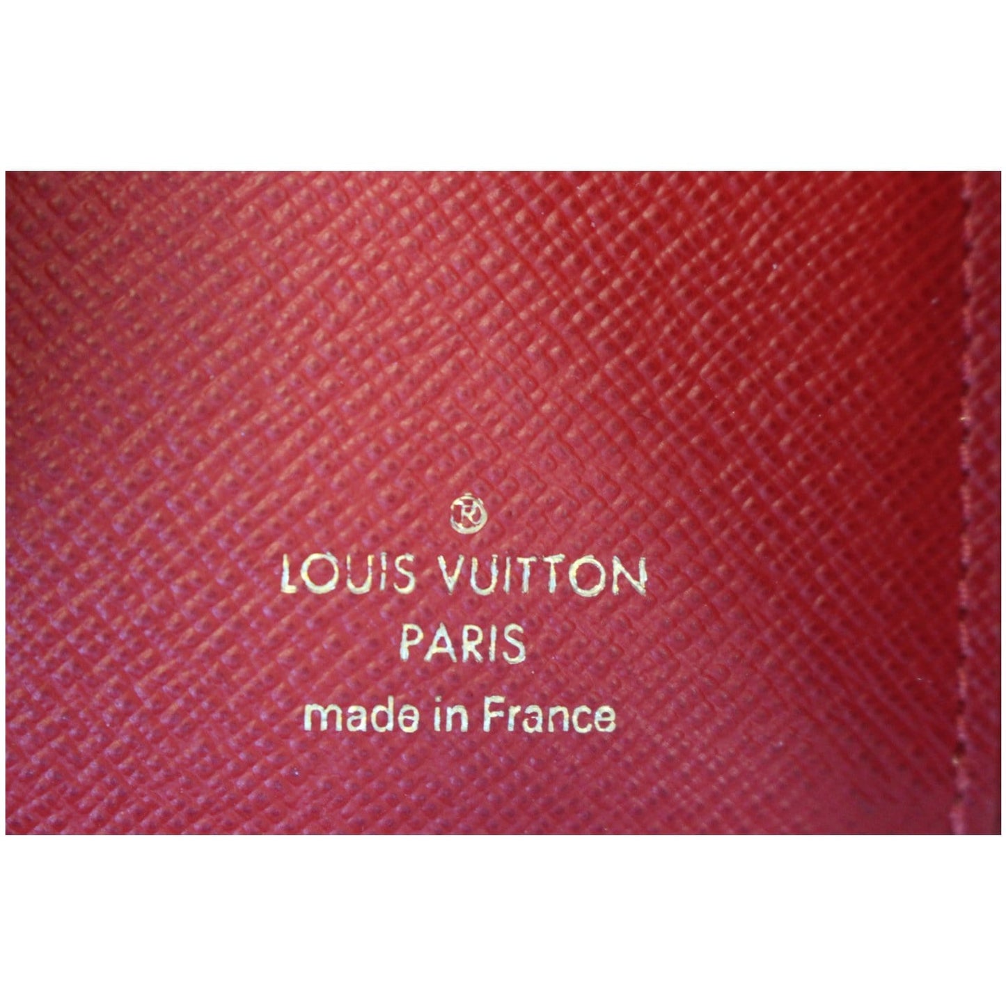 LOUIS VUITTON Victorine Damier Ebene Wallet Red