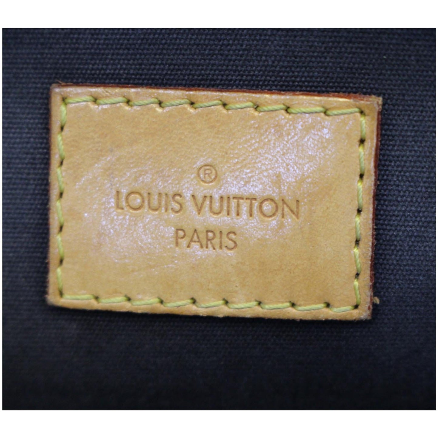 LOUIS VUITTON Alma BB Monogram Vernis Satchel Crossbody Bag Black