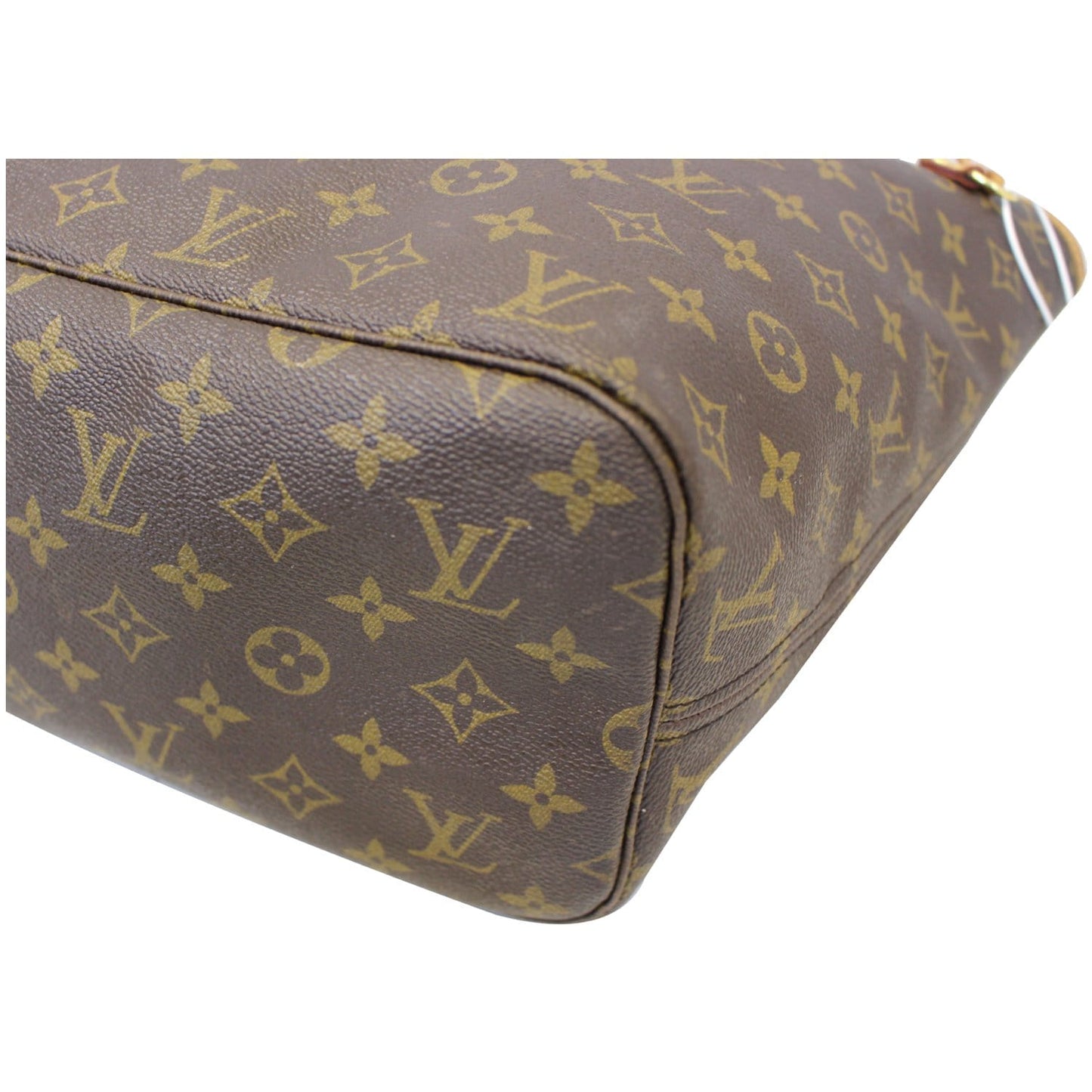 LOUIS VUITTON Neverfull MM Monogram Canvas Tote Shoulder Bag Brown