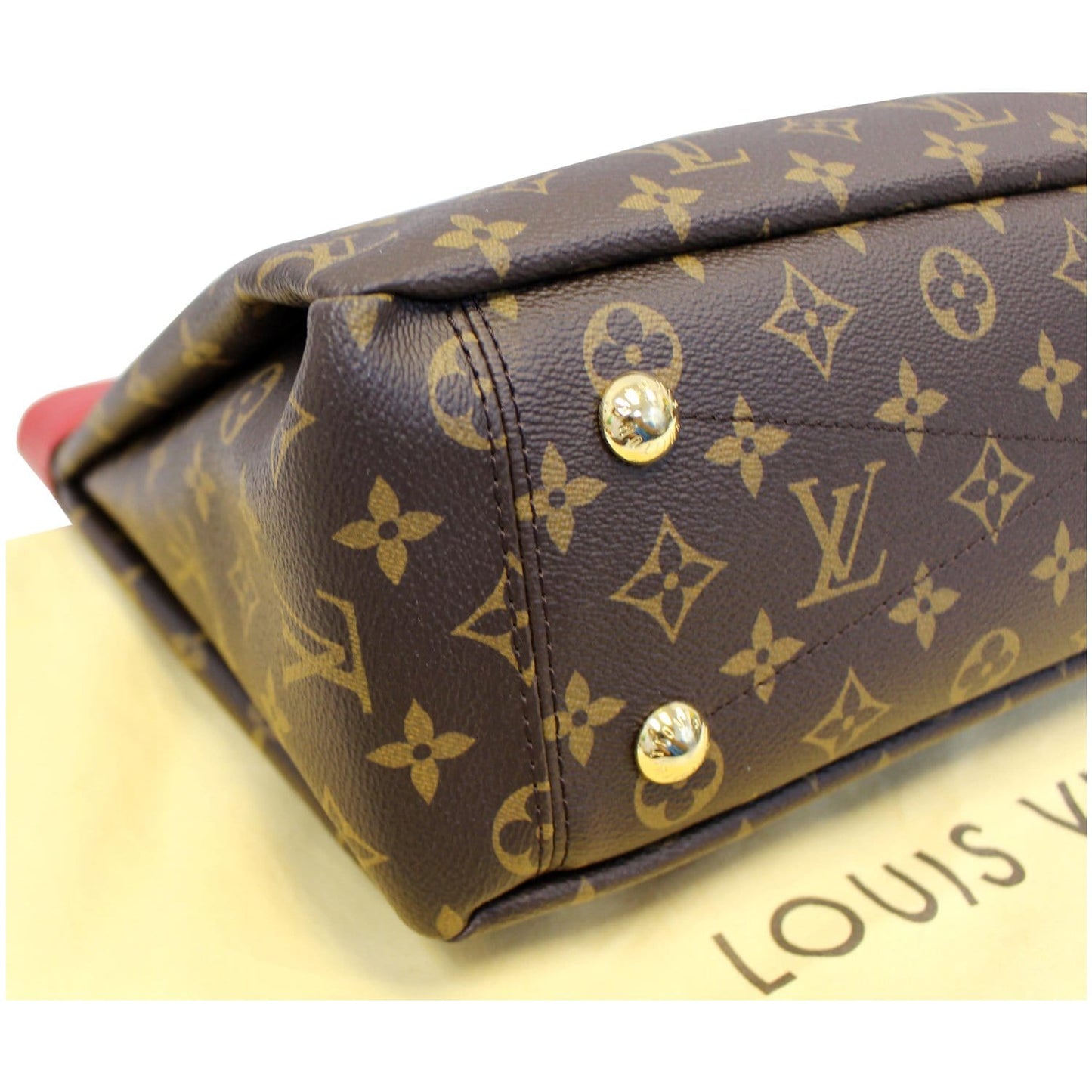 LOUIS VUITTON Pallas Chain Shopper Bag Monogram Canvas Cherry