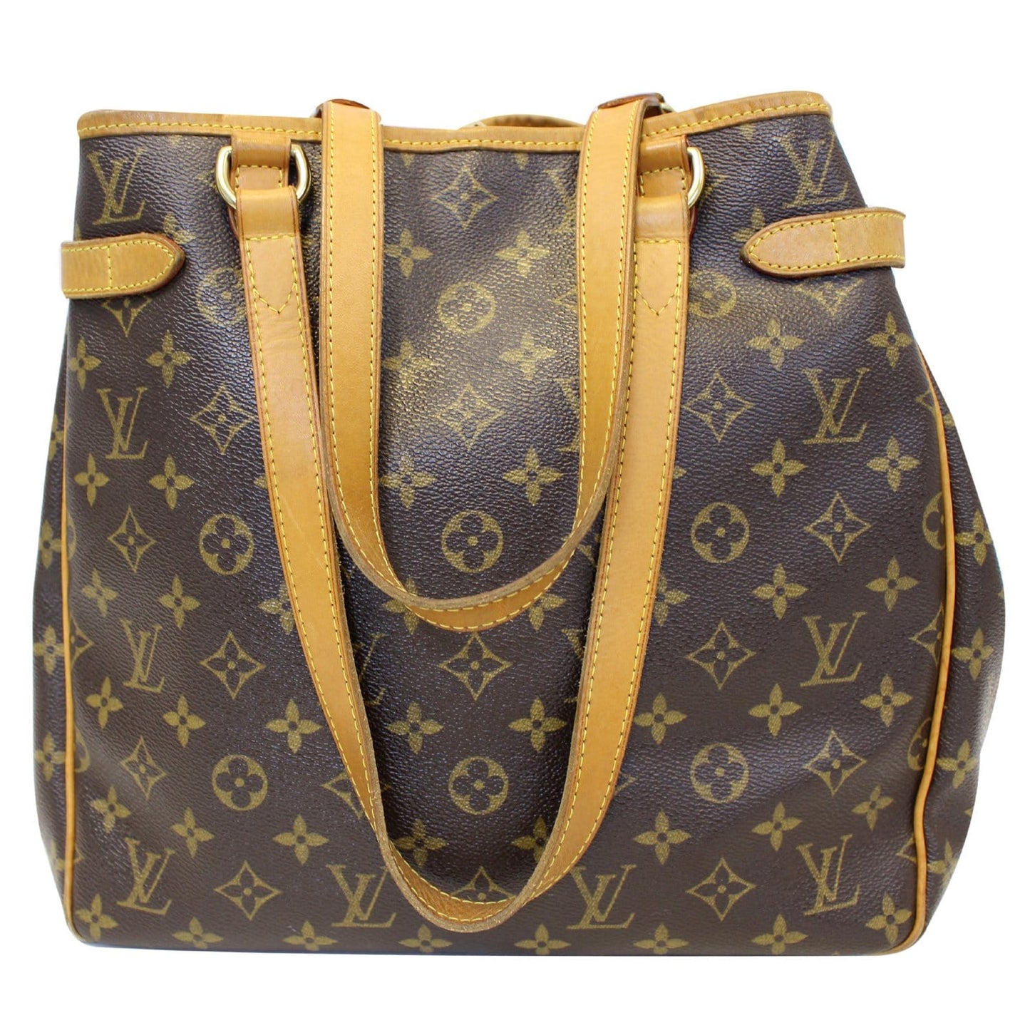 LOUIS VUITTON Batignolles Vertical Monogram Canvas Shoulder Bag Brown