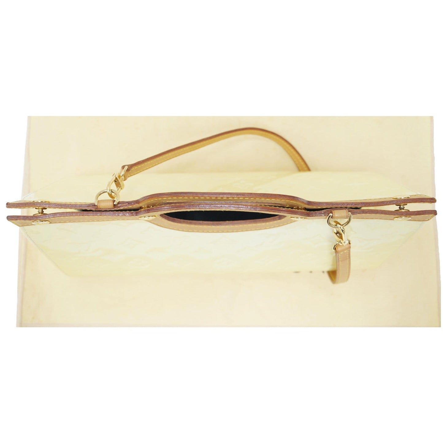 LOUIS VUITTON Roxbury Drive Vernis Leather Shoulder Bag Cream