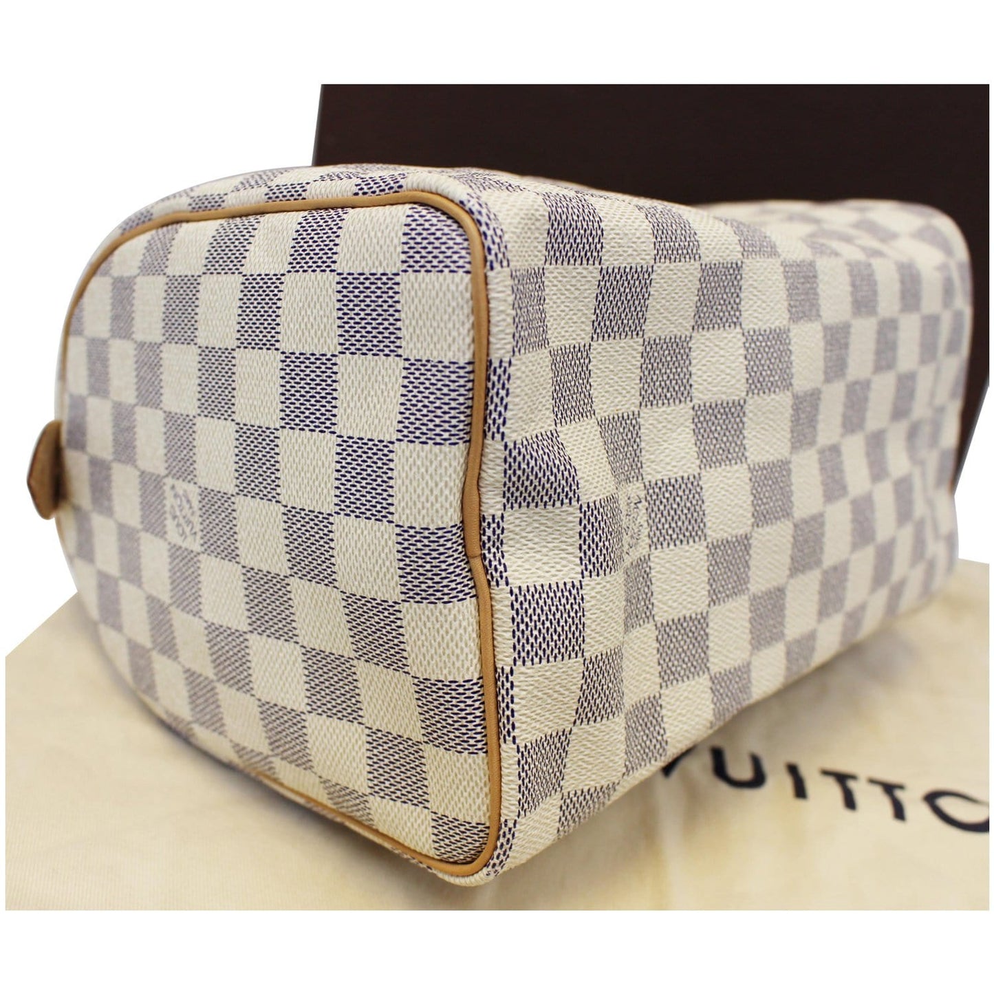 LOUIS VUITTON Speedy 25 Damier Azur Satchel Bag