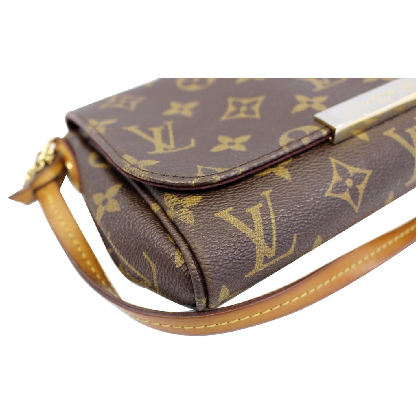 LOUIS VUITTON Favorite PM Monogram Canvas Crossbody Bag Brown