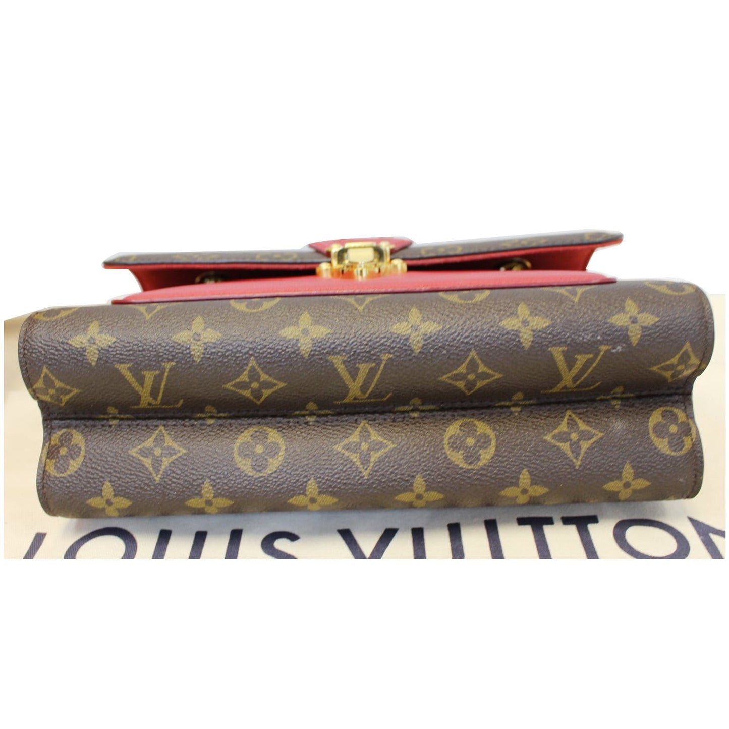 LOUIS VUITTON Victoire Monogram Canvas Shoulder Crossbody Bag Brown/Cerise