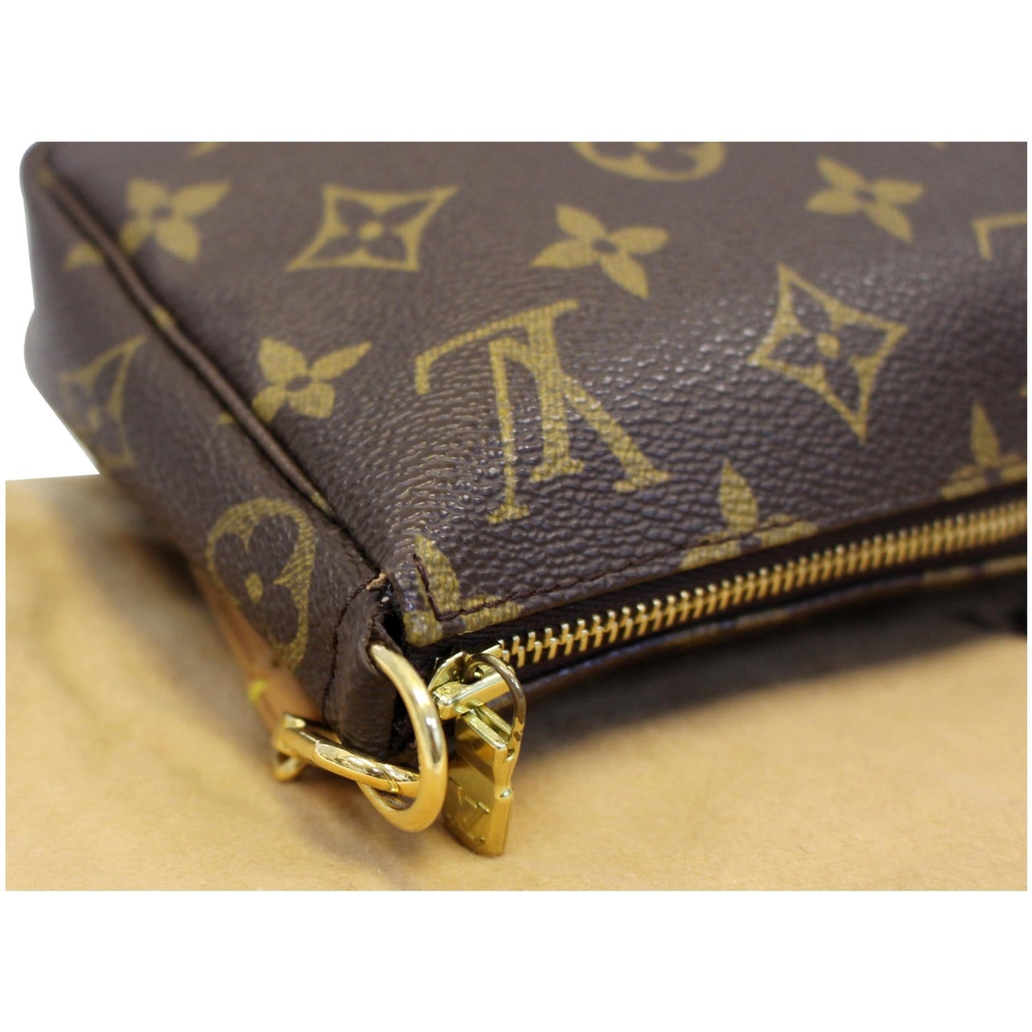 LOUIS VUITTON Pochette Accessoires Monogram Canvas Pouch Bag Brown