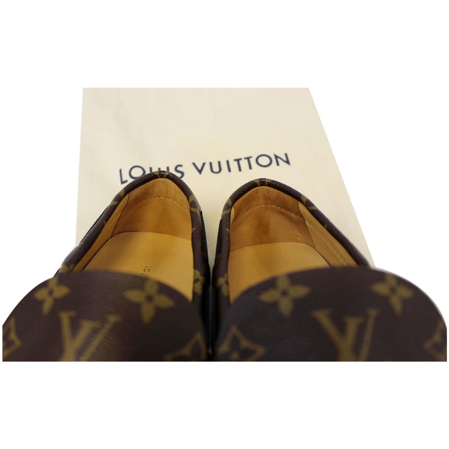 LOUIS VUITTON Arizona Moccasin Monogram Canvas Men's Shoes Loafers