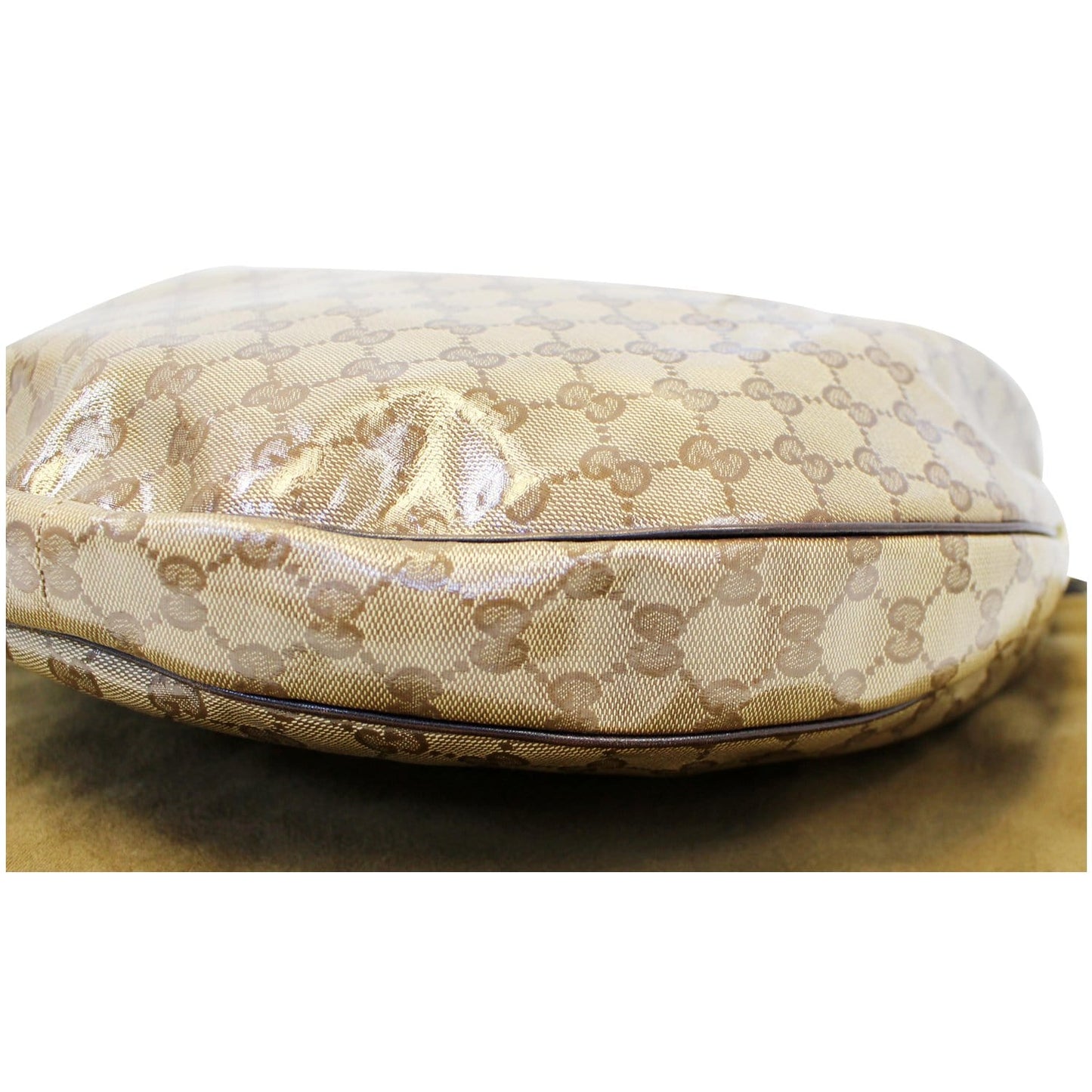 GUCCI GG Crystal Duchessa Hobo Bag Beige
