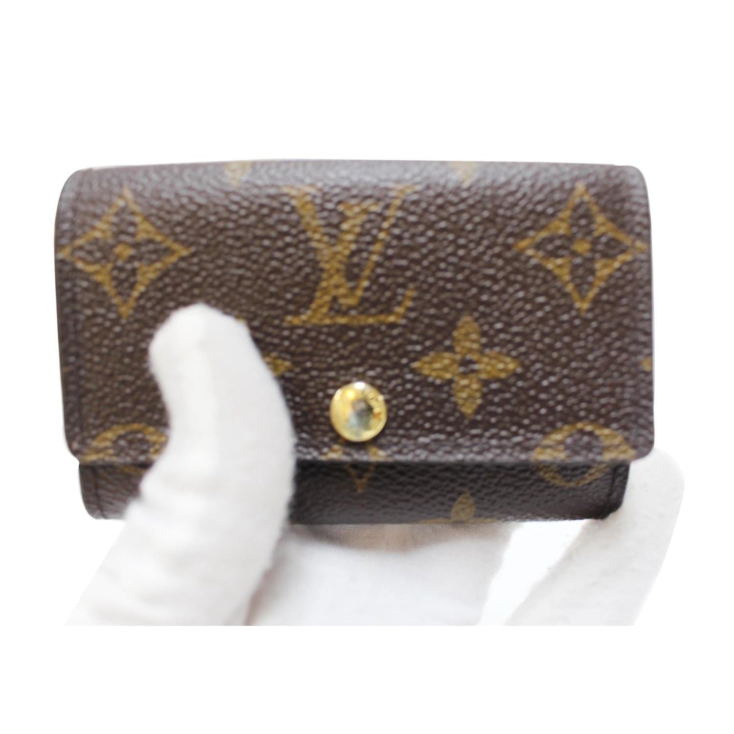 LOUIS VUITTON Monogram Canvas 6 Key Holder Brown