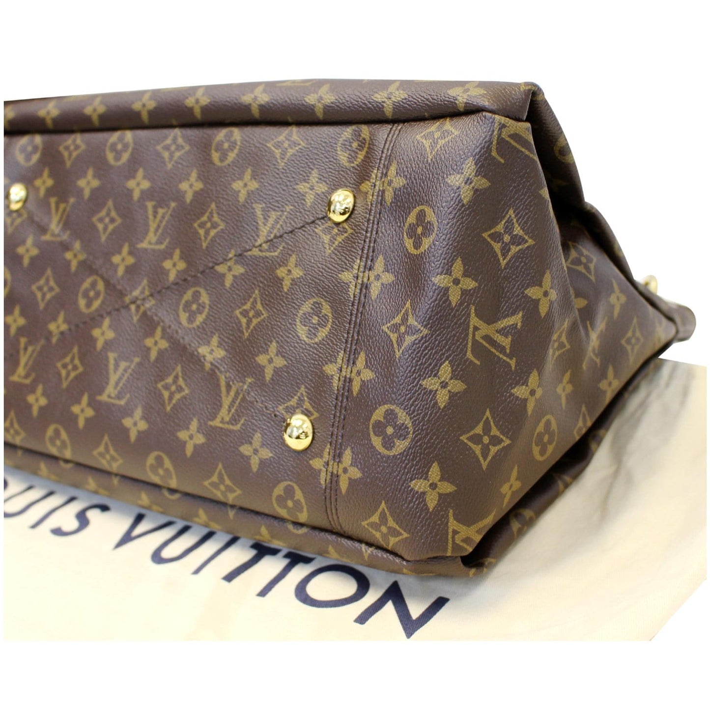 LOUIS VUITTON Artsy MM Monogram Canvas Shoulder Bag Brown