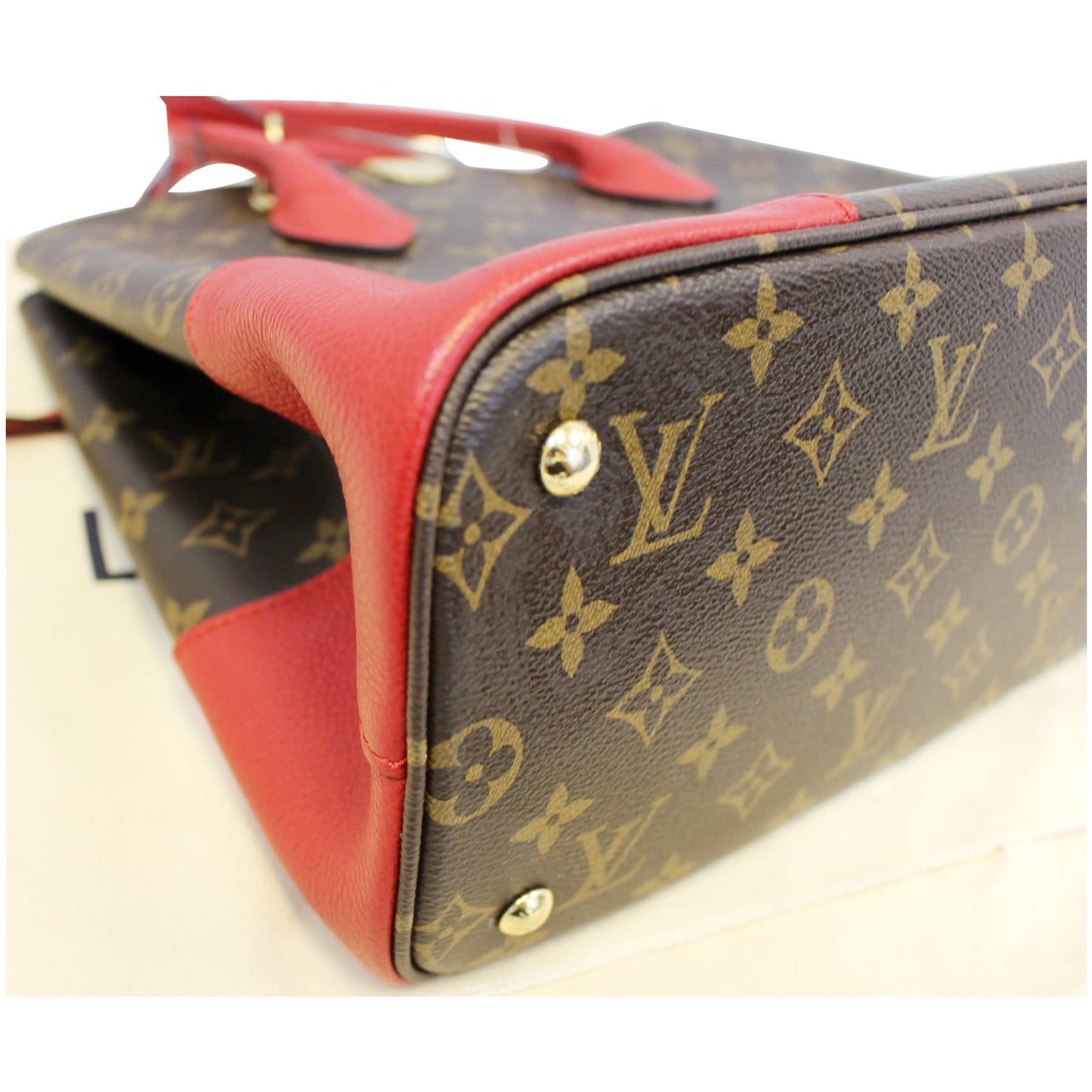 LOUIS VUITTON Flandrin Monogram Canvas Tote Shoulder Bag Cherry - 15% OFF