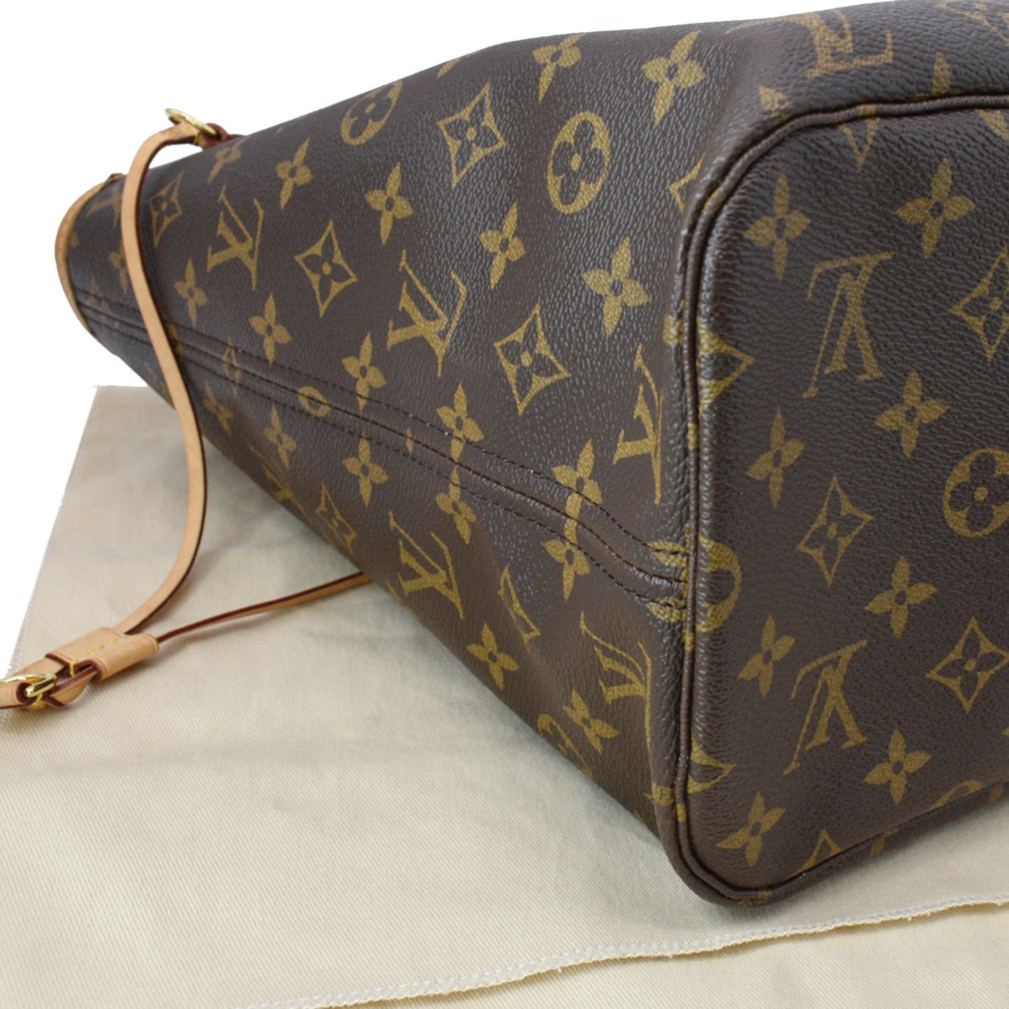 LOUIS VUITTON  Neverfull MM Monogram Canvas Tote Bag Brown