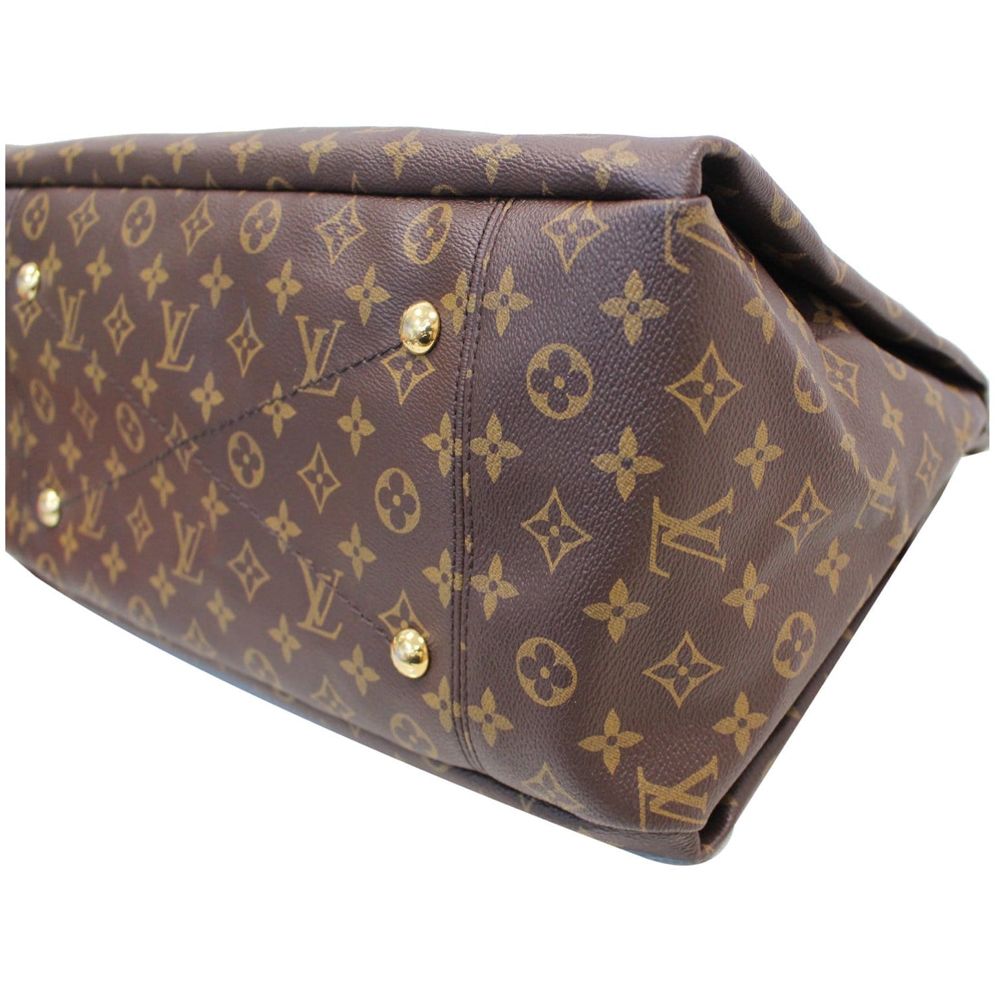 LOUIS VUITTON Artsy MM Monogram Canvas Shoulder Bag Brown