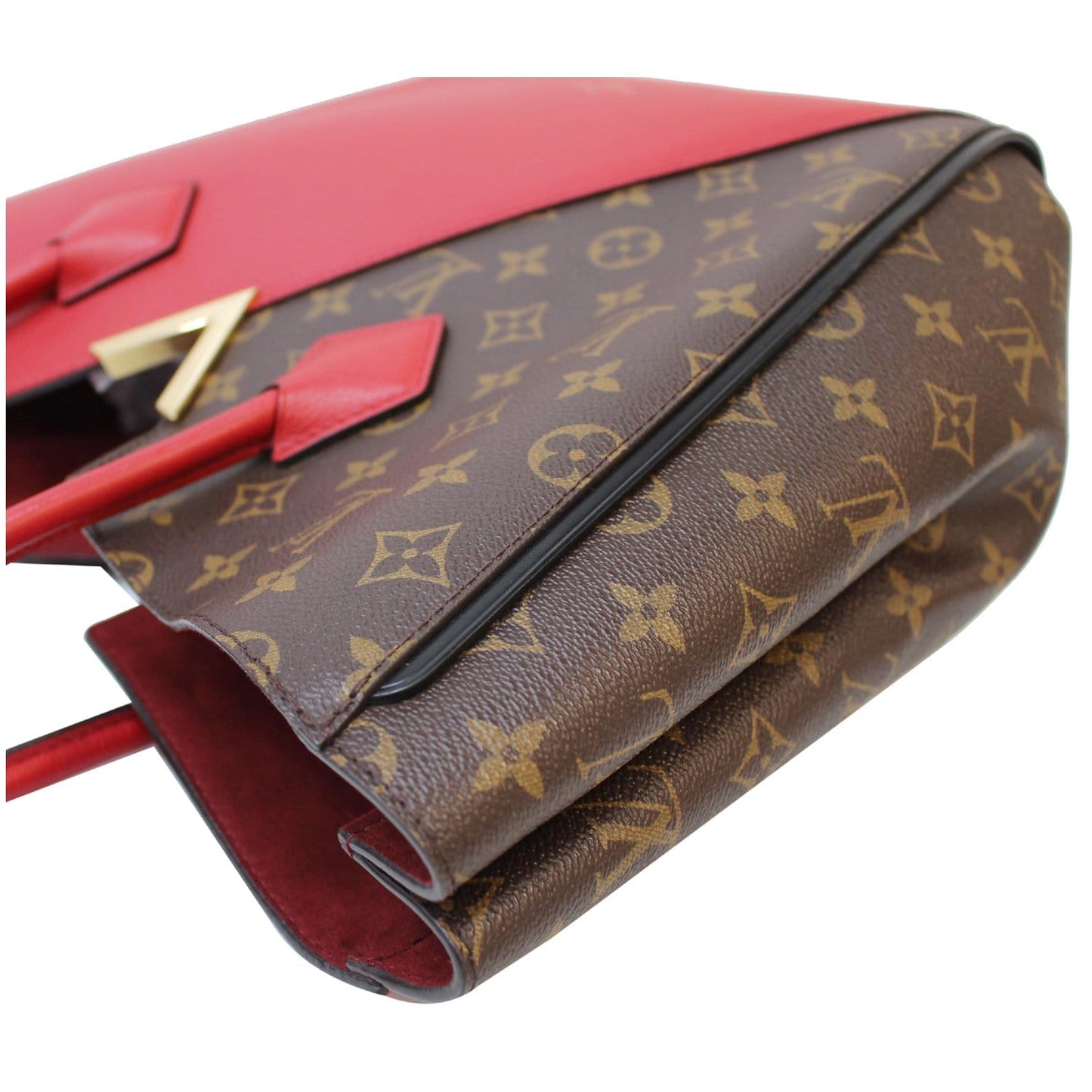 LOUIS VUITTON Kimono Monogram Calfskin Tote Bag Brown/Cerise